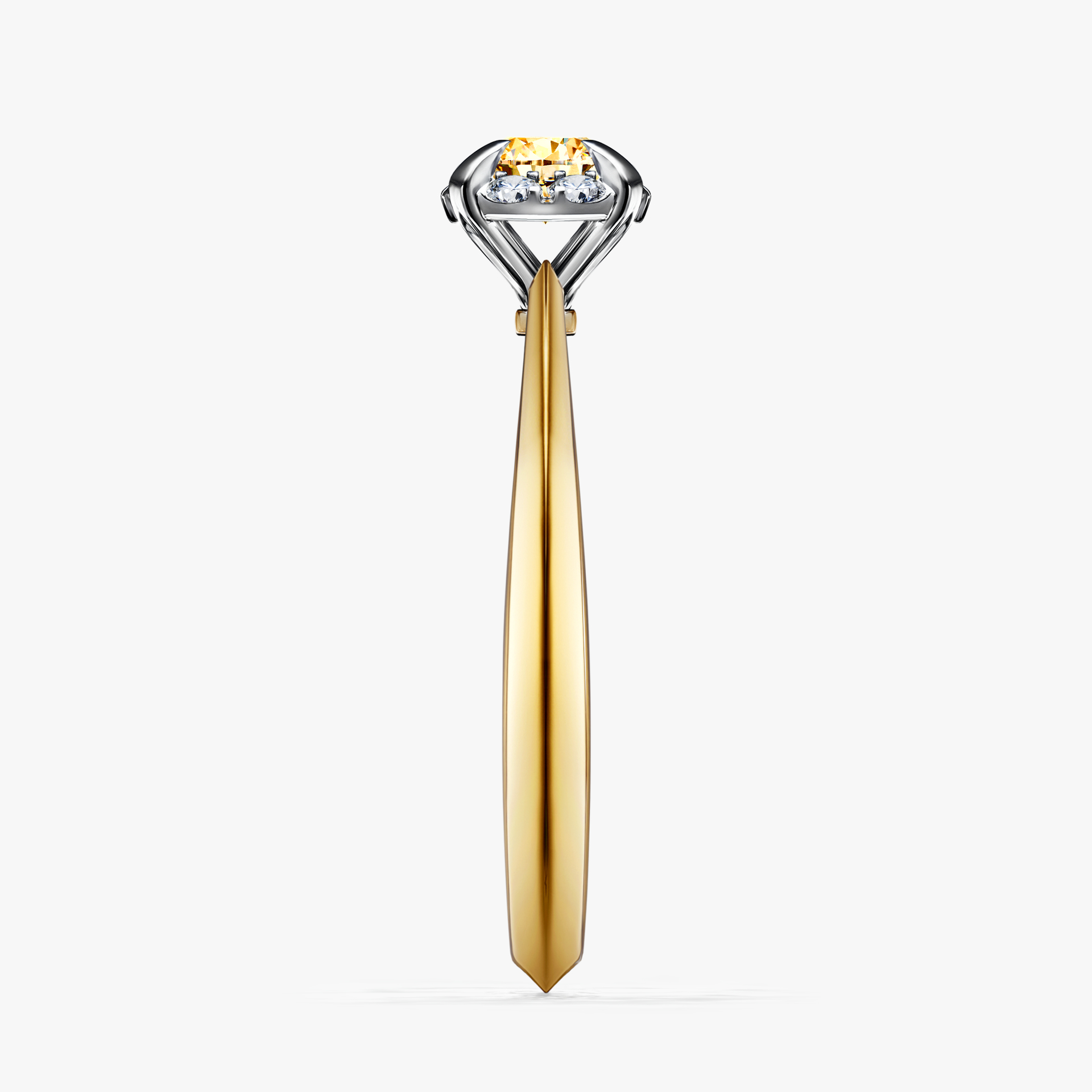 Pierścionek zaręczynowy My Beauty z żółtego złota z żółtym diamentem 0,33ct