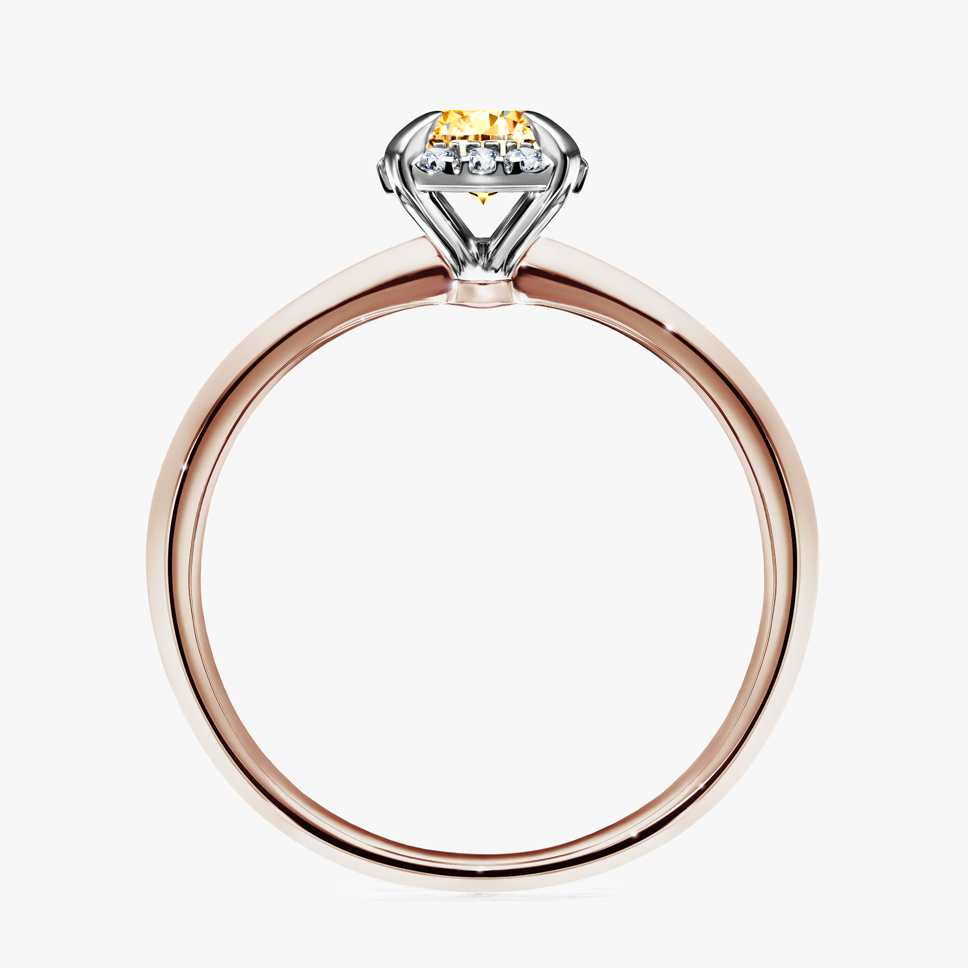 Pierścionek zaręczynowy My Beauty z różowego złota z żółtym diamentem 0,62ct