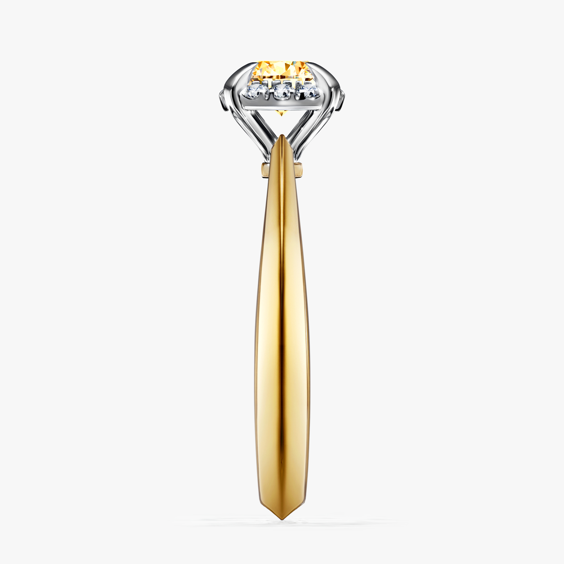 Pierścionek zaręczynowy My Beauty z żółtego złota z żółtym diamentem 0,62ct