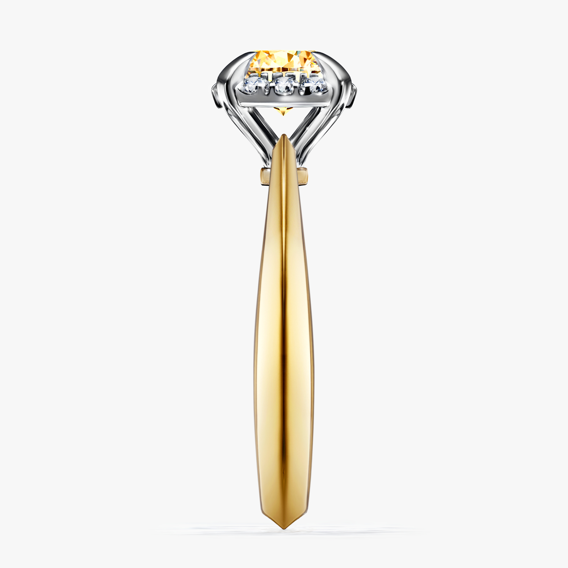 Pierścionek zaręczynowy My Beauty z żółtego złota z żółtym diamentem 0,98ct