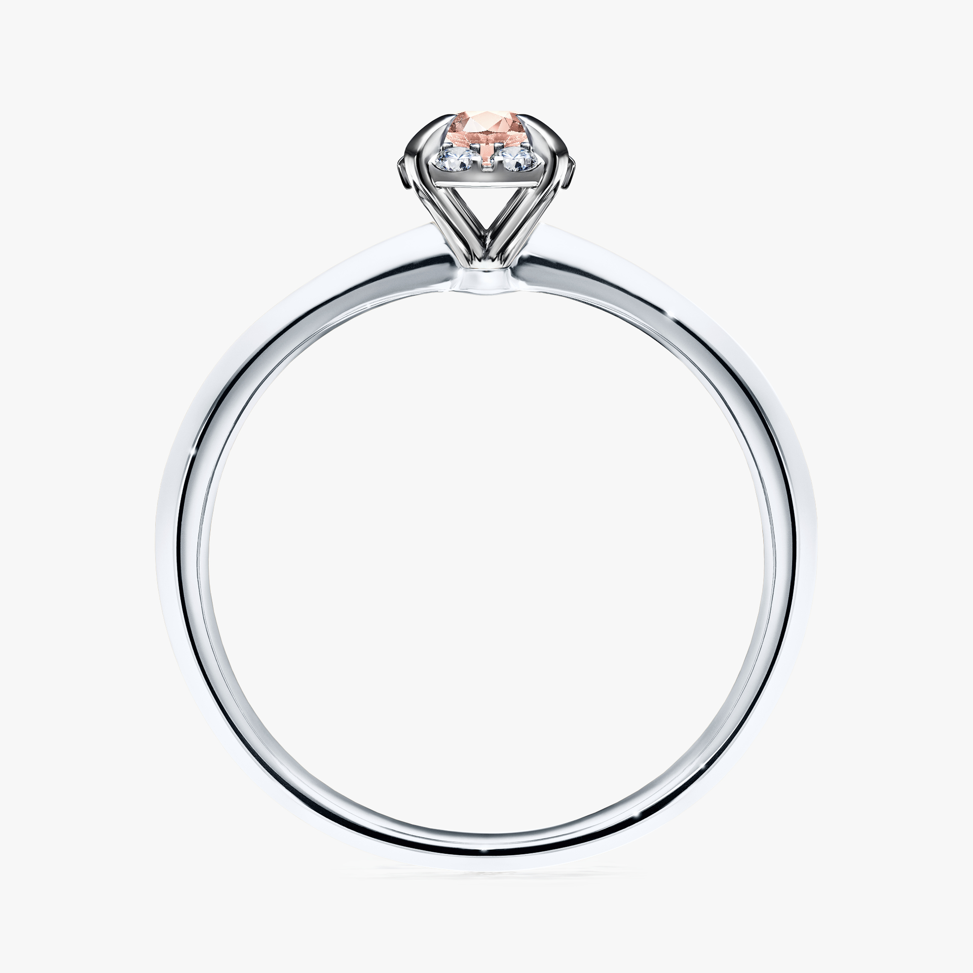 Pierścionek zaręczynowy My Beauty z białego złota z morganitem 0,14ct