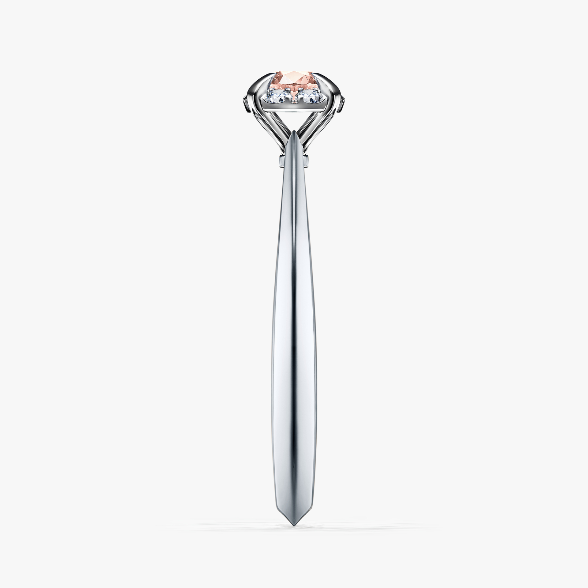 Pierścionek zaręczynowy My Beauty z białego złota z morganitem 0,14ct