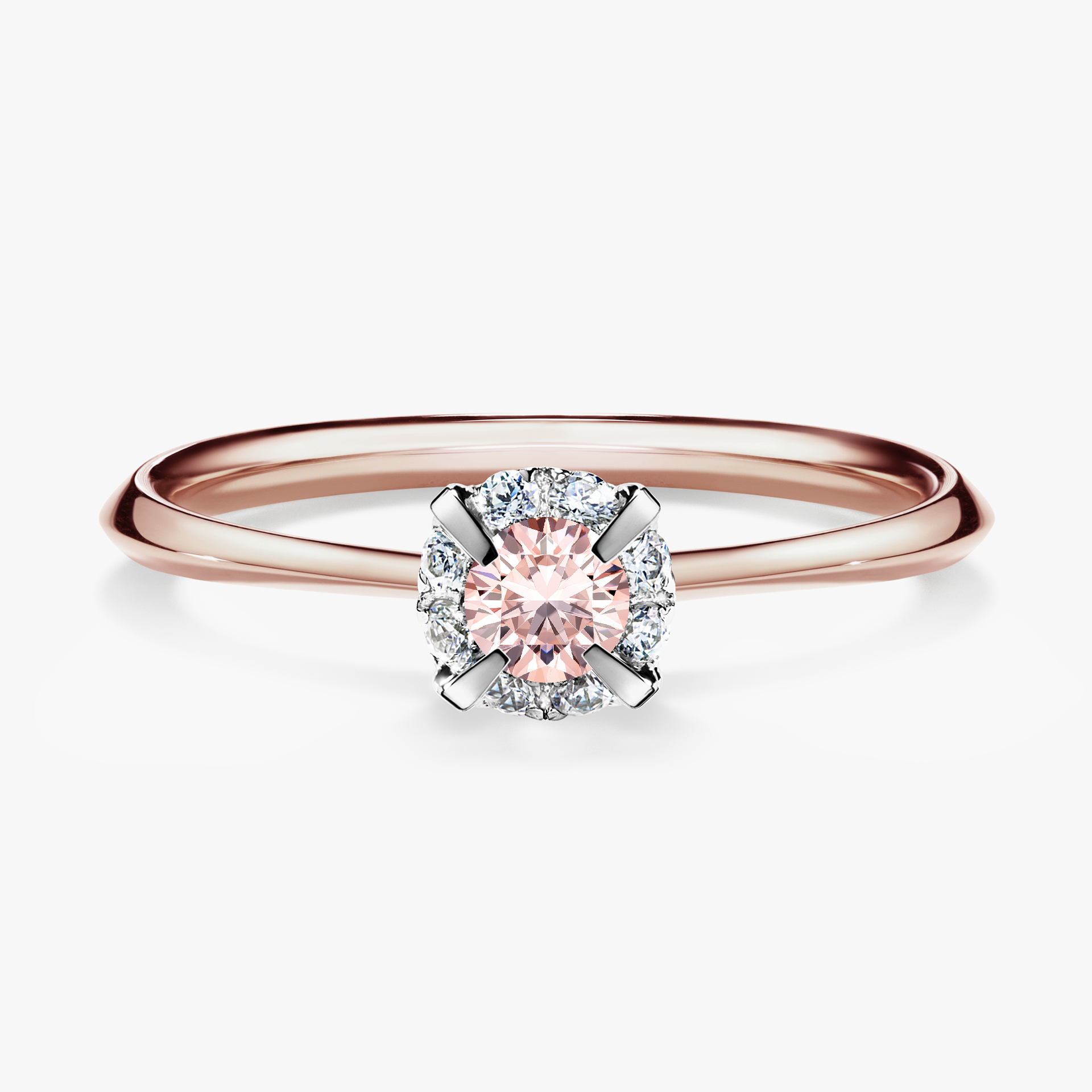 Pierścionek zaręczynowy My Beauty z różowego złota z morganitem 0,14ct
