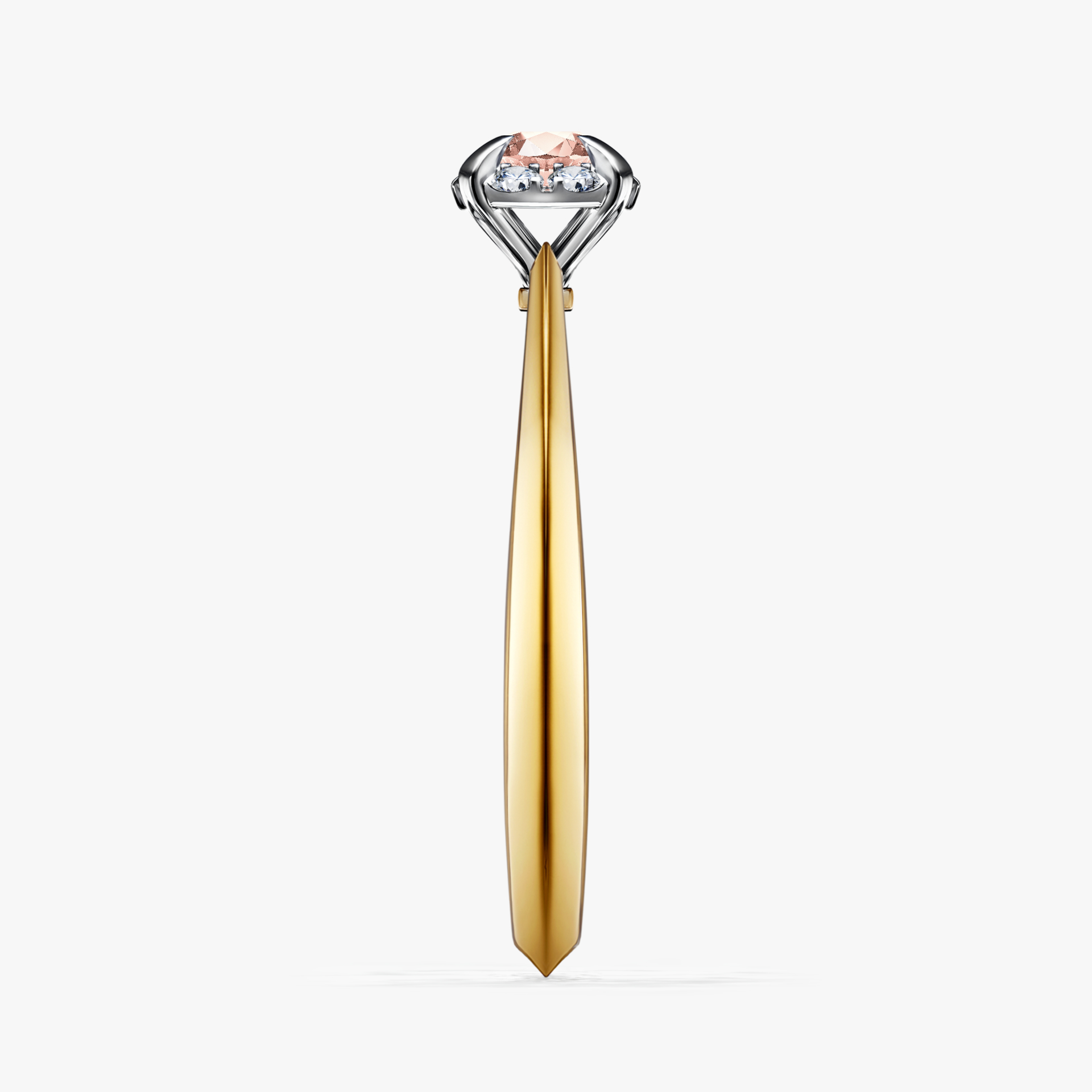 Pierścionek zaręczynowy My Beauty z żółtego złota z morganitem 0,14ct