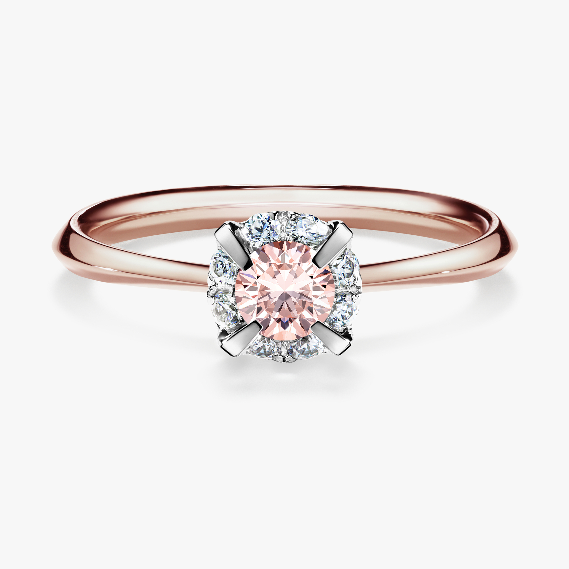 Pierścionek zaręczynowy My Beauty z różowego złota z morganitem 0,33ct