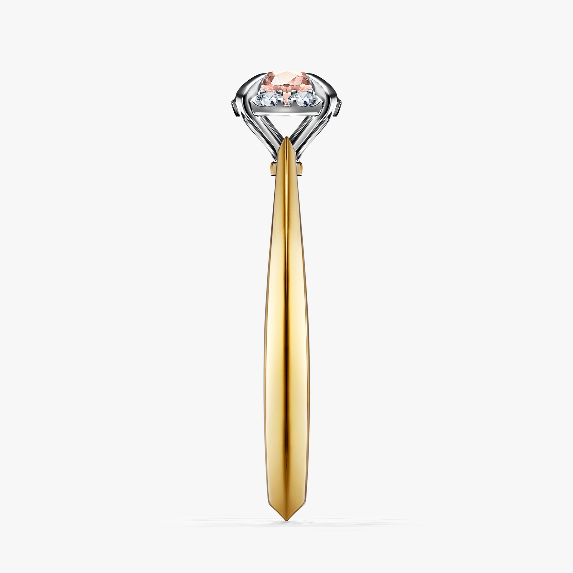 Pierścionek zaręczynowy My Beauty z żółtego złota z morganitem 0,33ct