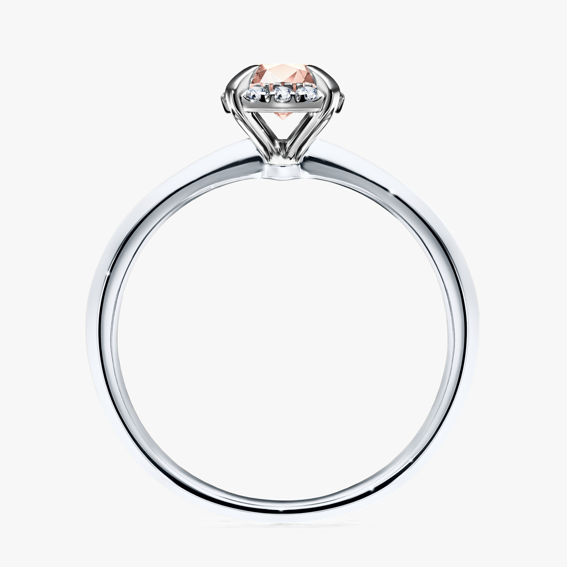 Pierścionek zaręczynowy My Beauty z białego złota z morganitem 0,62ct