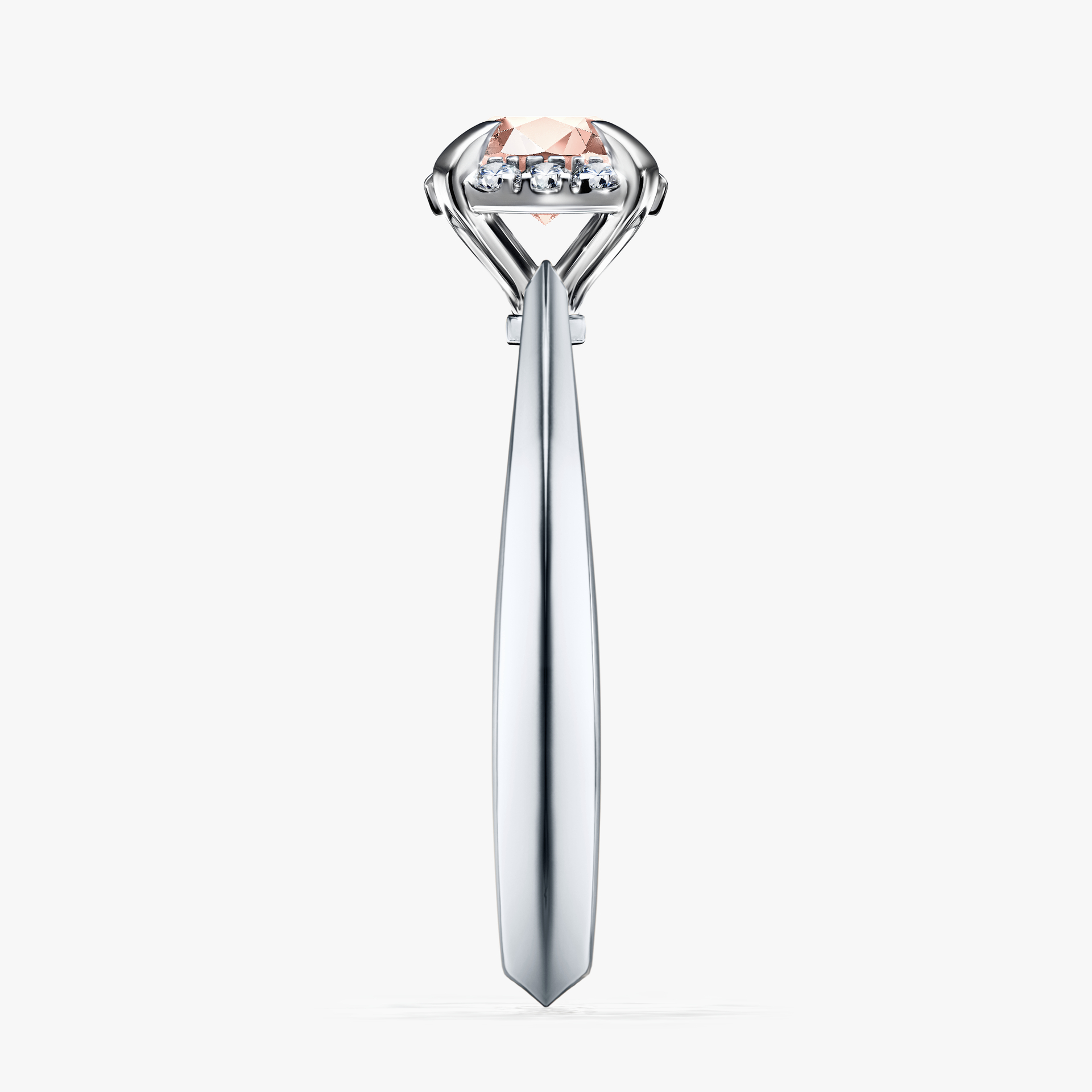 Pierścionek zaręczynowy My Beauty z białego złota z morganitem 0,62ct
