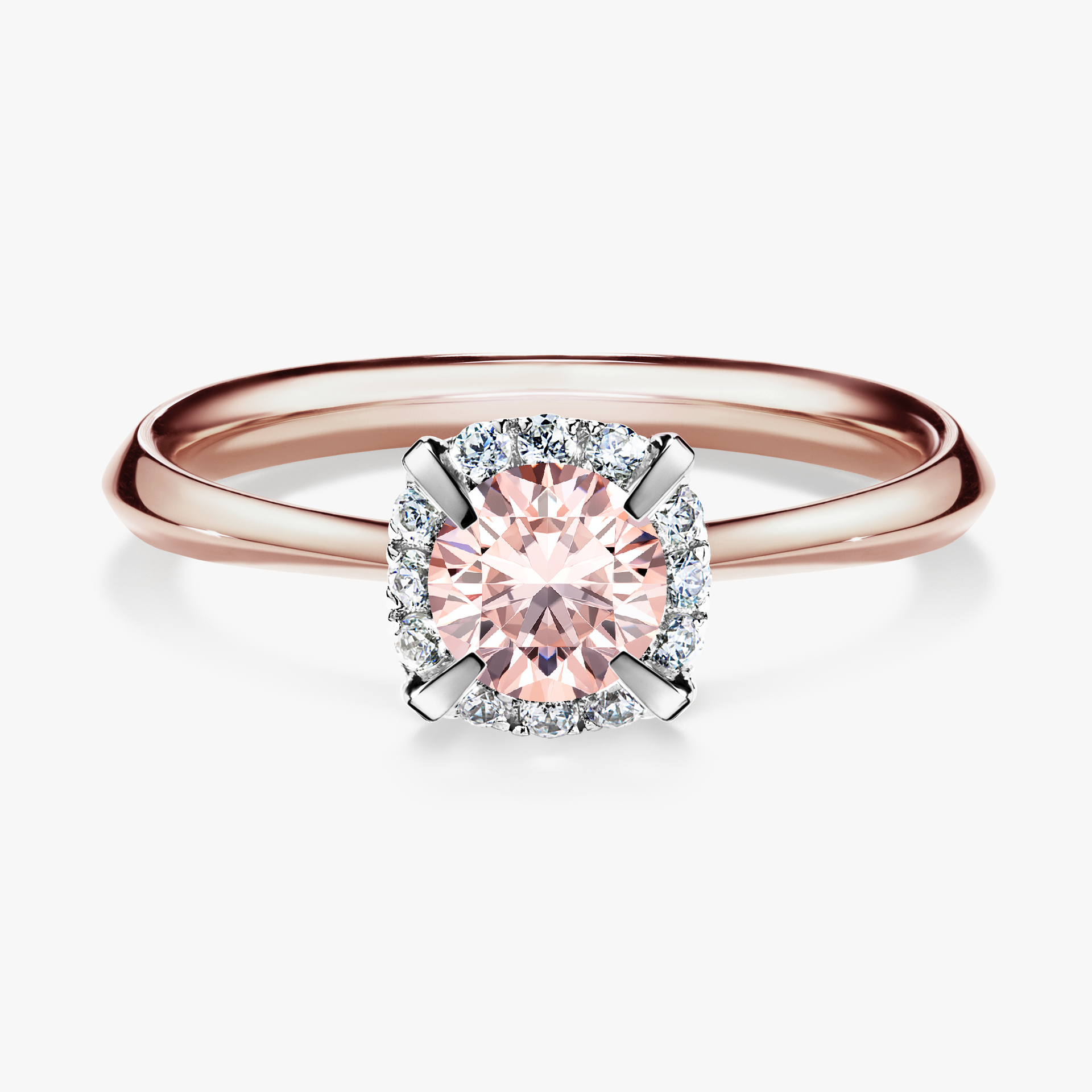 Pierścionek zaręczynowy My Beauty z różowego złota z morganitem 0,62ct