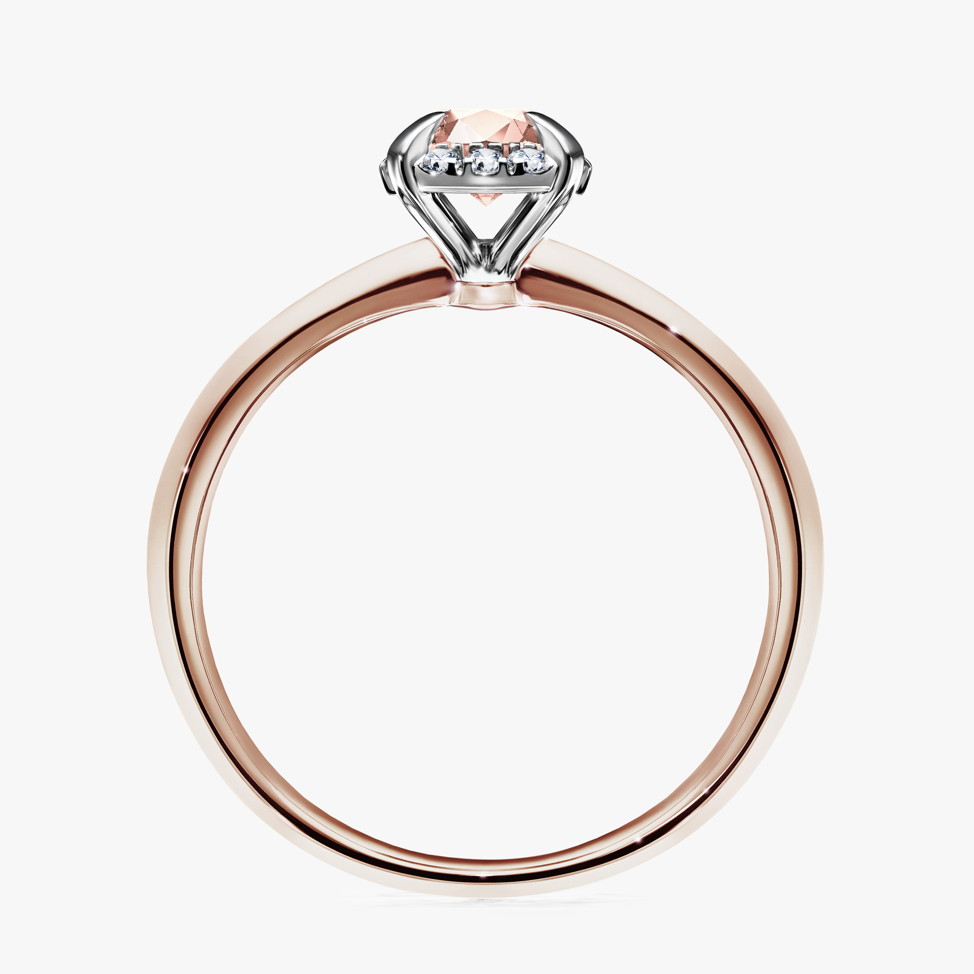 Pierścionek zaręczynowy My Beauty z różowego złota z morganitem 0,62ct