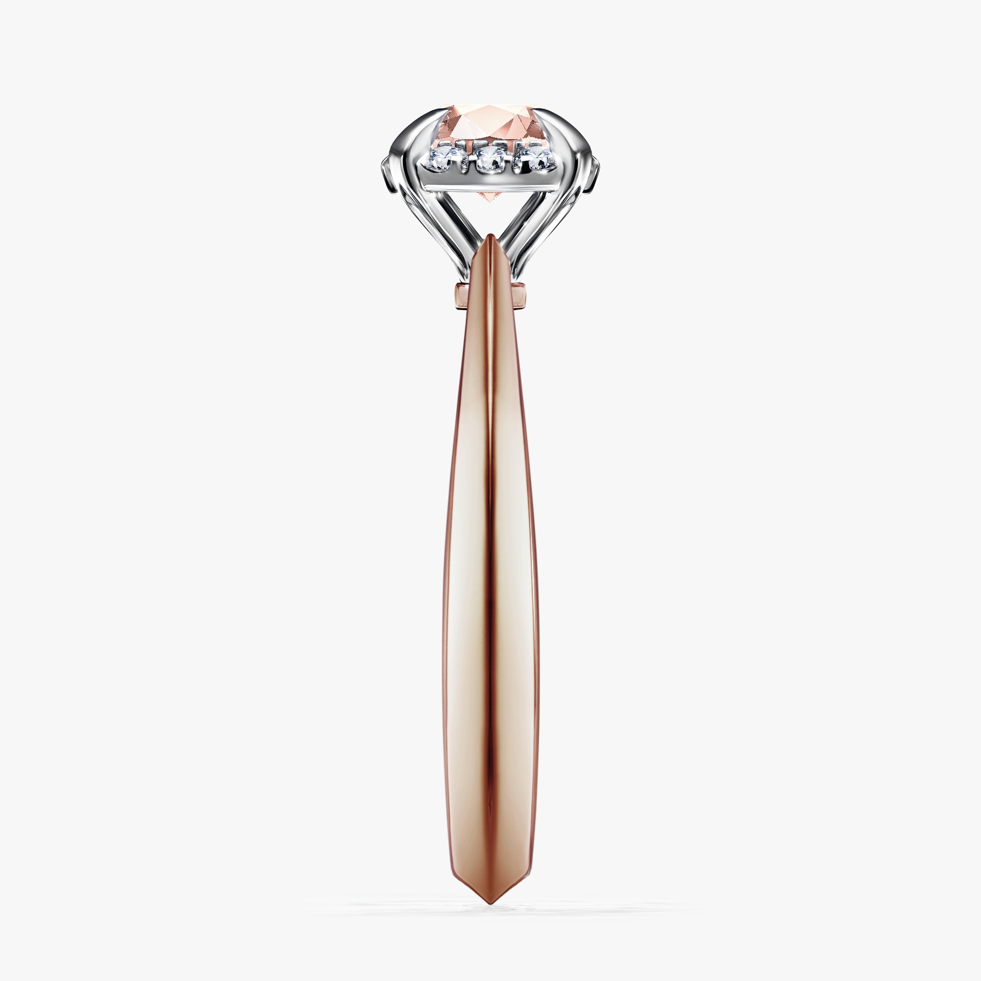 Pierścionek zaręczynowy My Beauty z różowego złota z morganitem 0,62ct
