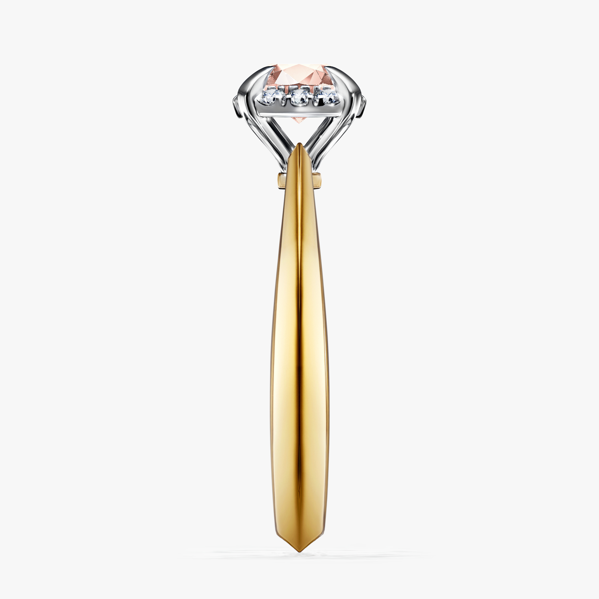 Pierścionek zaręczynowy My Beauty z żółtego złota z morganitem 0,62ct