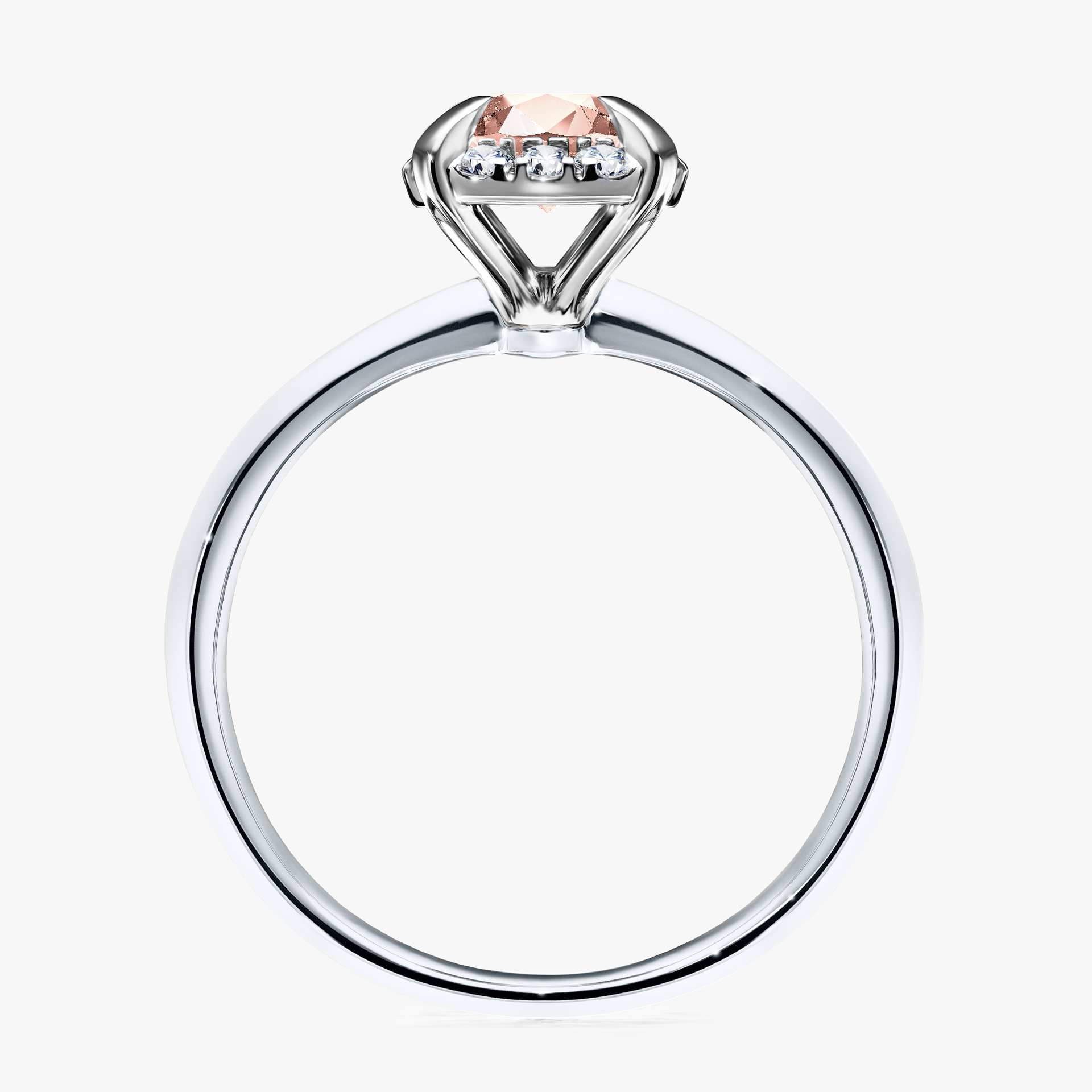 Pierścionek zaręczynowy My Beauty z białego złota z morganitem 0,98ct
