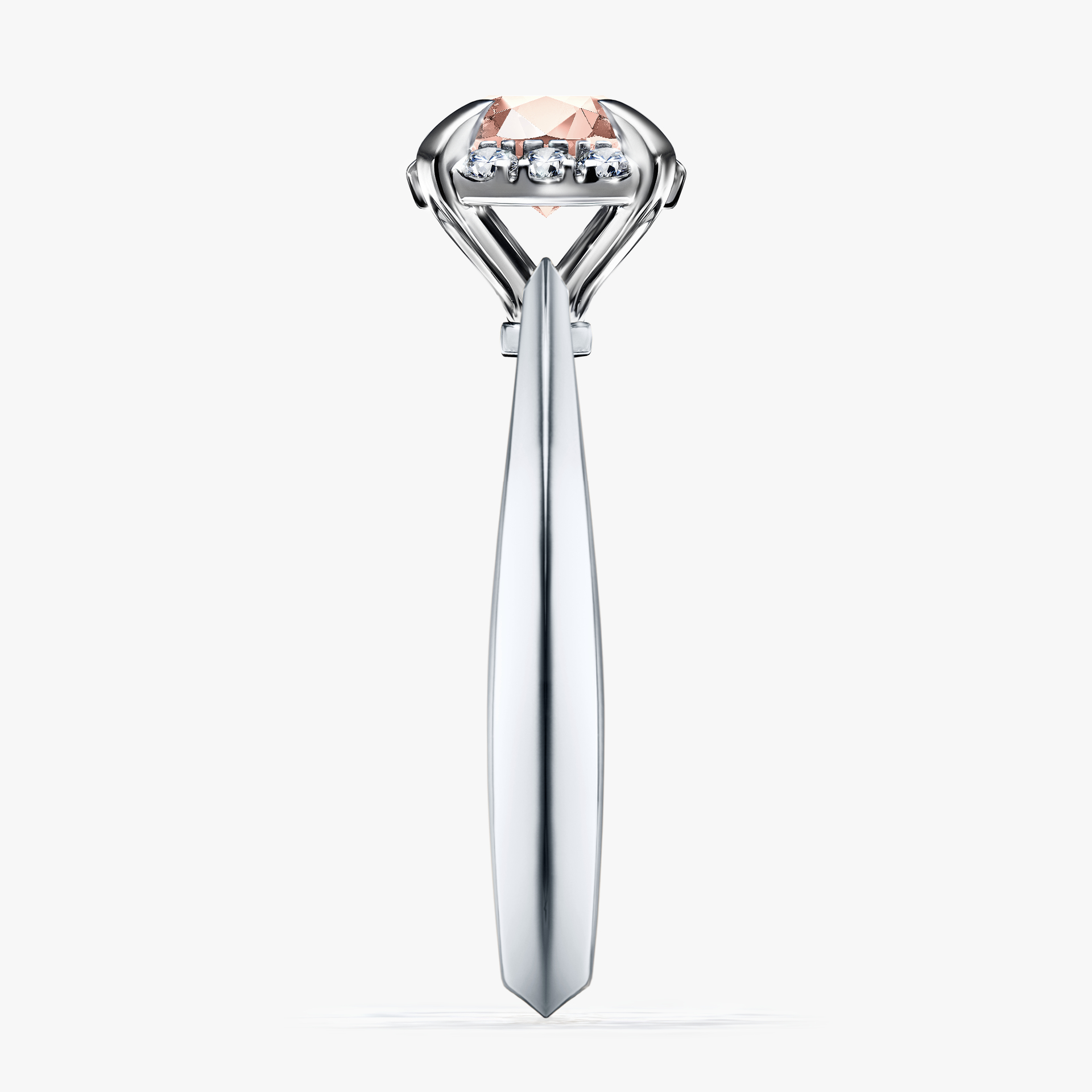 Pierścionek zaręczynowy My Beauty z białego złota z morganitem 0,98ct