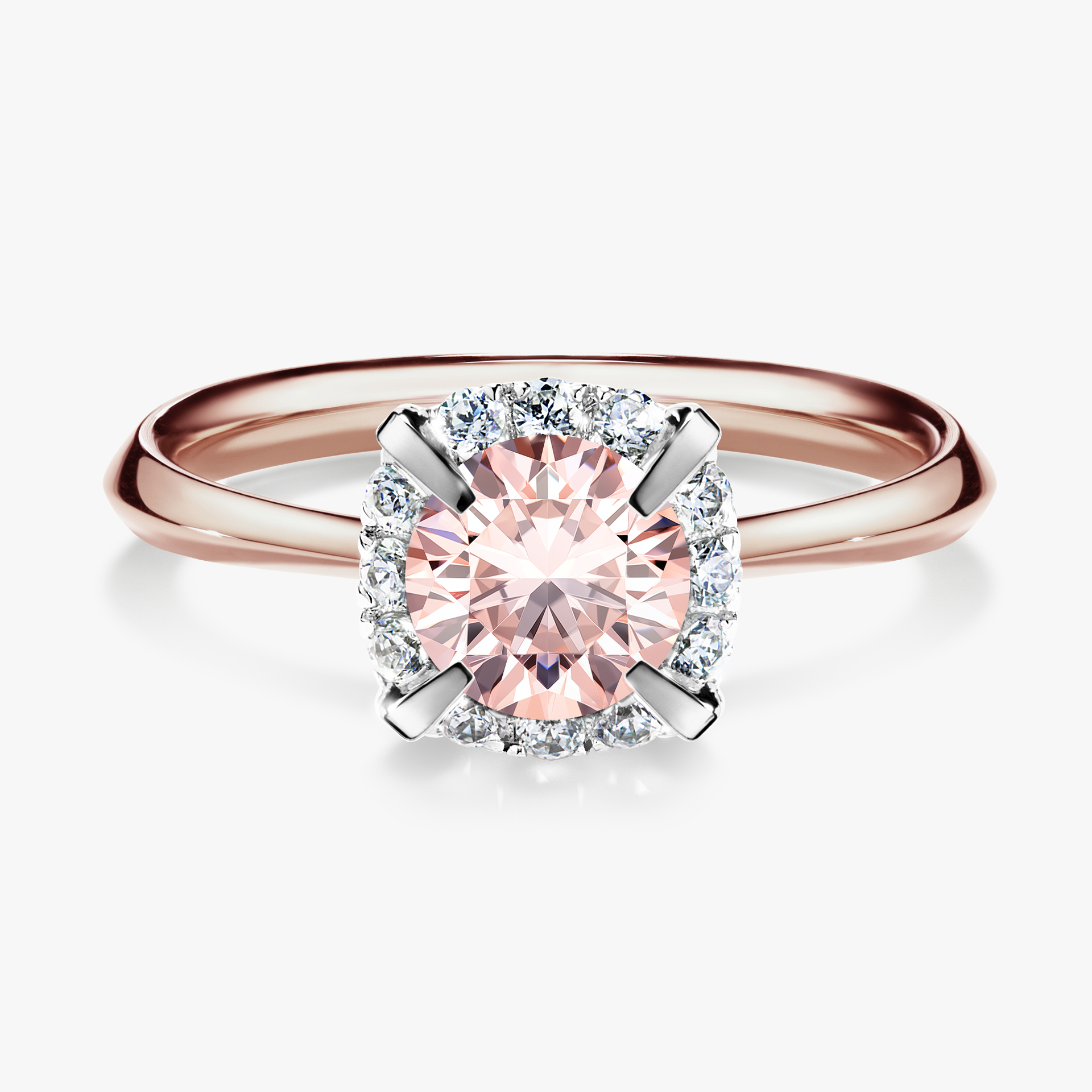 Pierścionek zaręczynowy My Beauty z różowego złota z morganitem 0,98ct