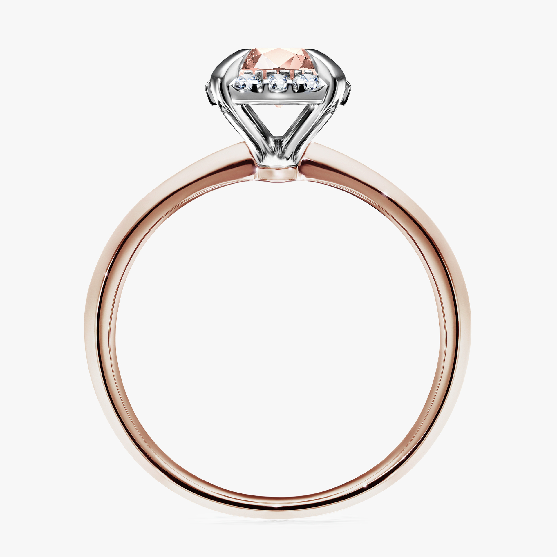 Pierścionek zaręczynowy My Beauty z różowego złota z morganitem 0,98ct