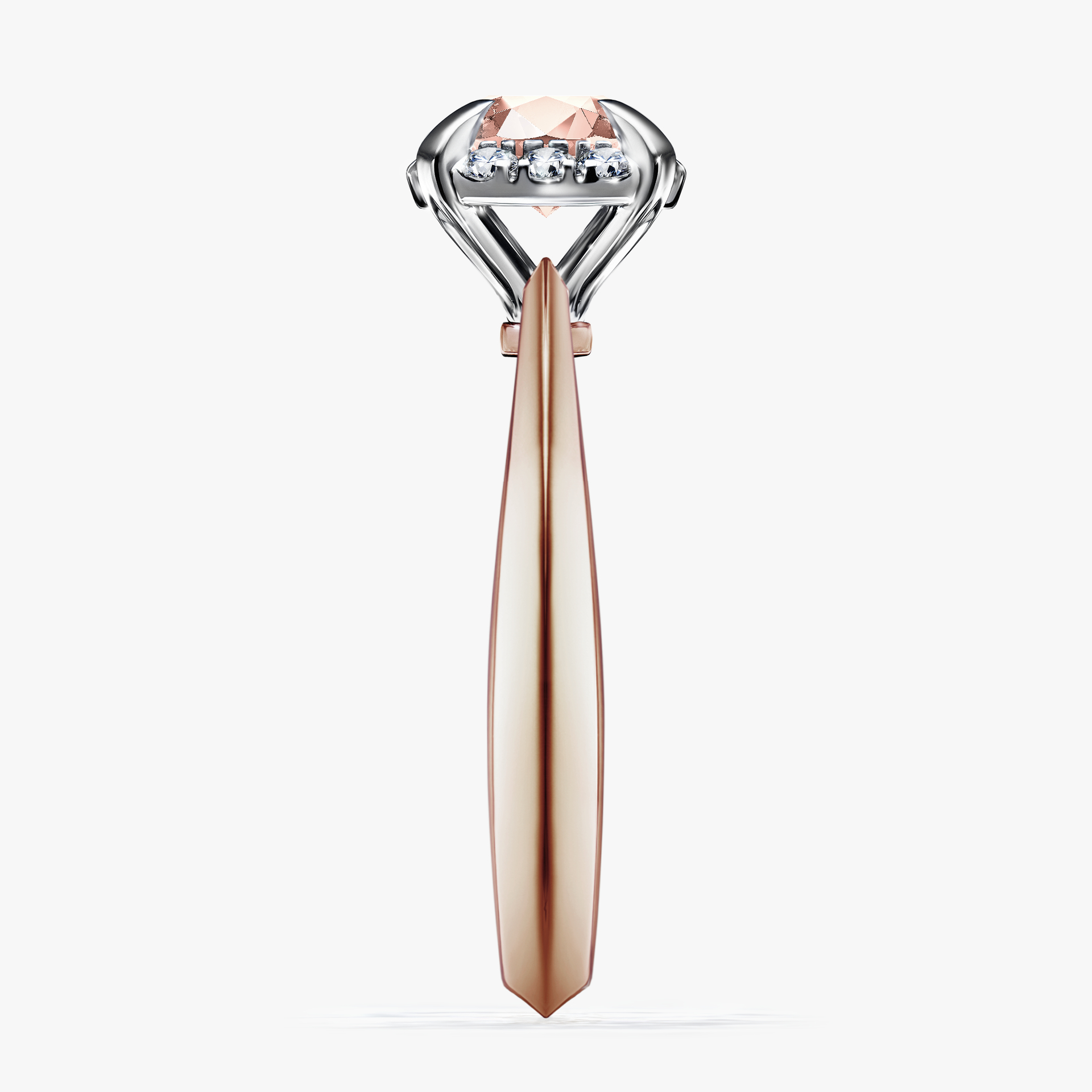 Pierścionek zaręczynowy My Beauty z różowego złota z morganitem 0,98ct