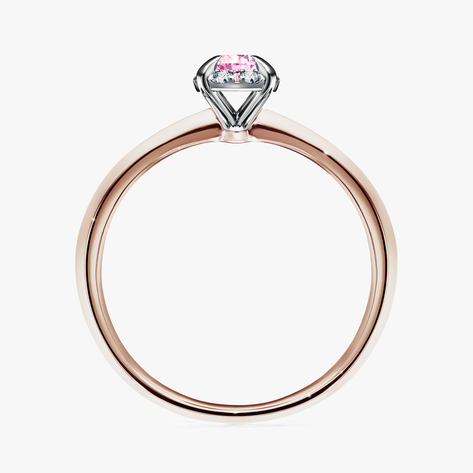 Pierścionek zaręczynowy My Beauty z różowego złota z szafirem różowym 0,14ct