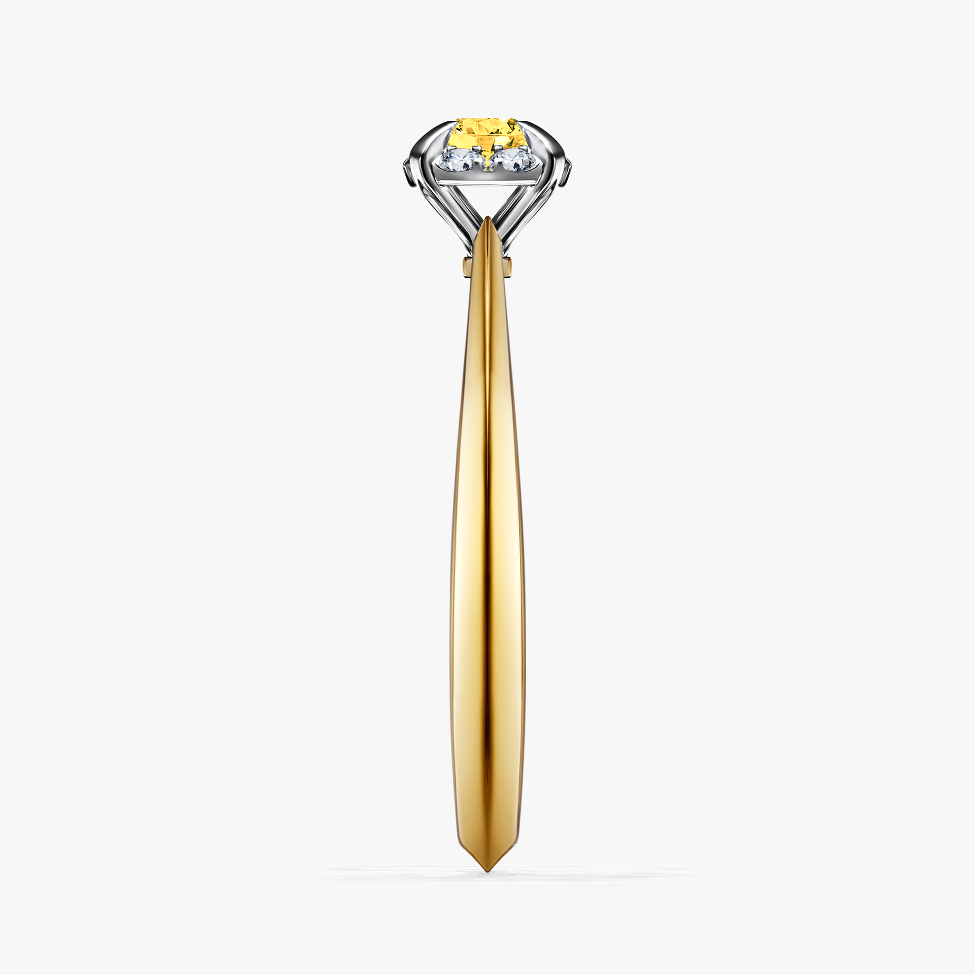 Pierścionek zaręczynowy My Beauty z żółtego złota z szafirem żółtym 0,14ct