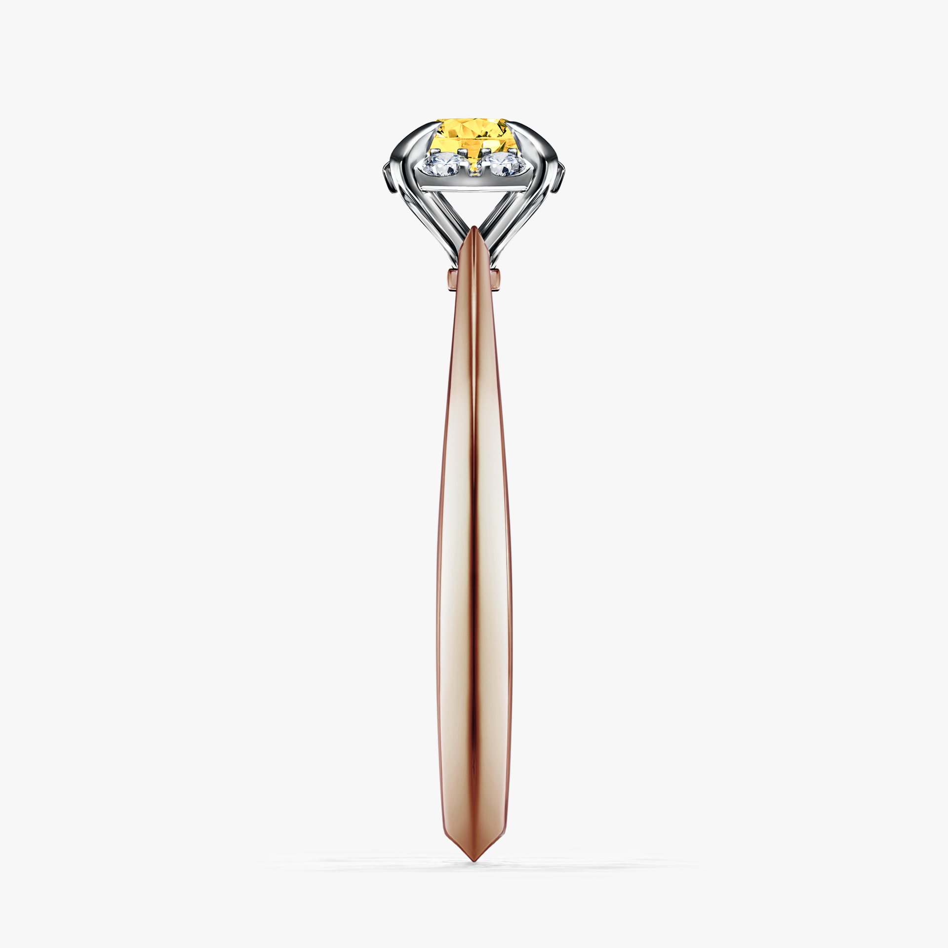 Pierścionek zaręczynowy My Beauty z różowego złota z szafirem żółtym 0,33ct
