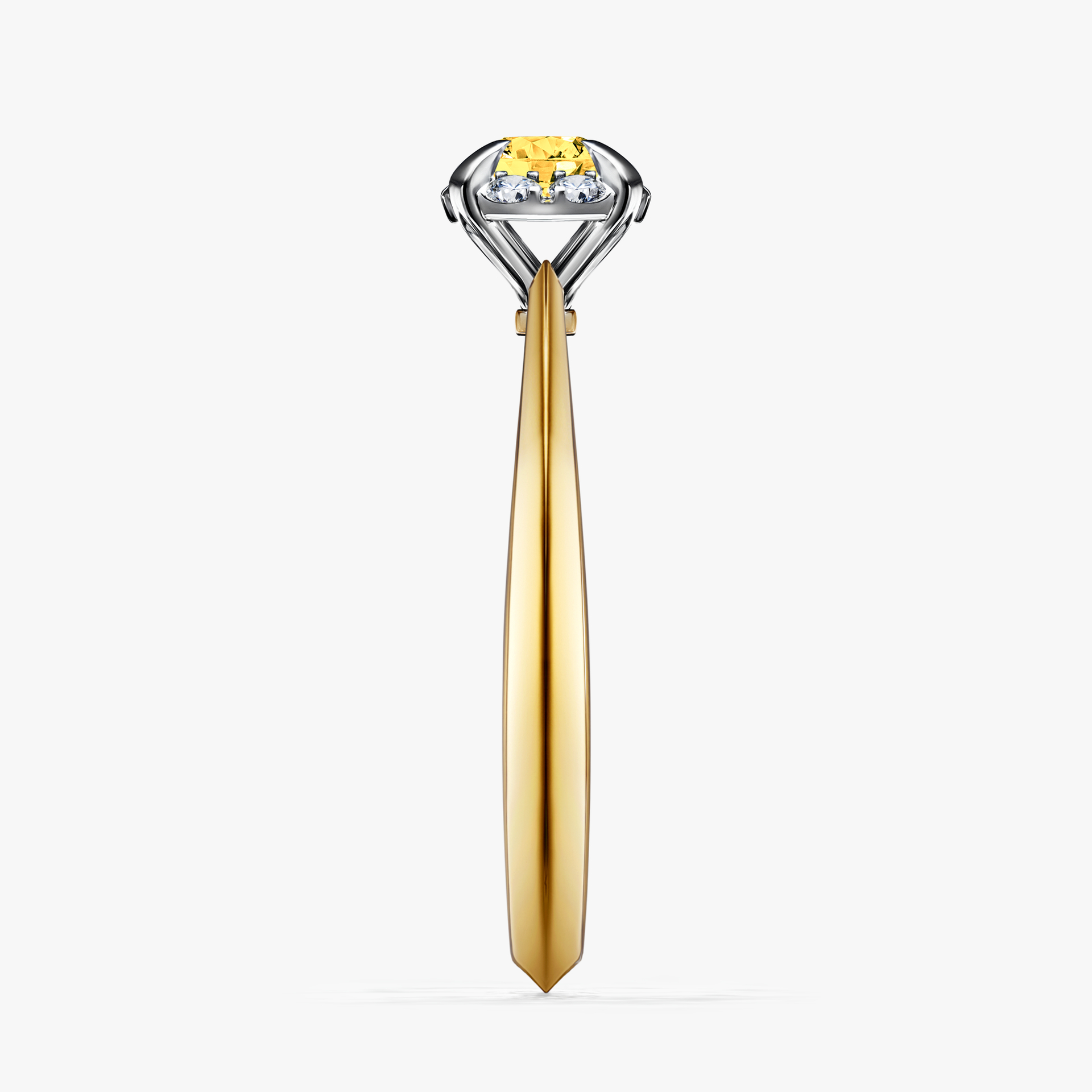 Pierścionek zaręczynowy My Beauty z żółtego złota z szafirem żółtym 0,33ct