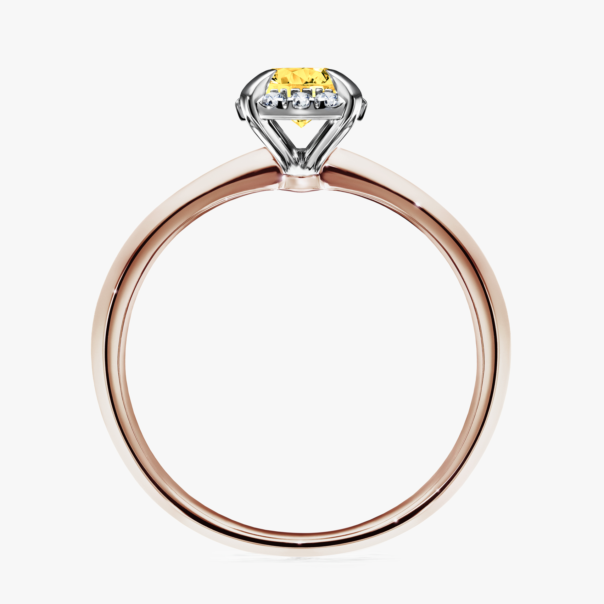 Pierścionek zaręczynowy My Beauty z różowego złota z szafirem żółtym 0,62ct