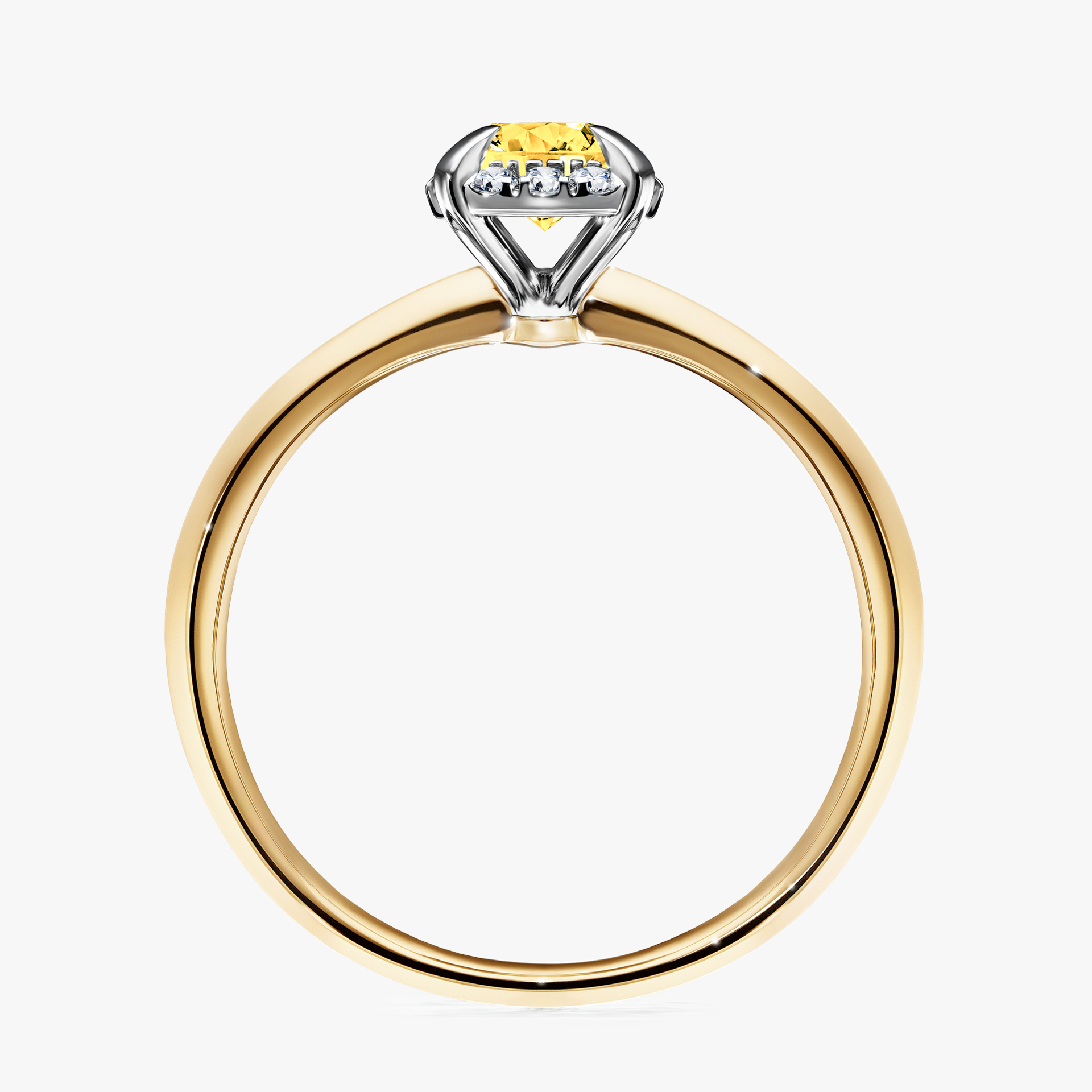Pierścionek zaręczynowy My Beauty z żółtego złota z szafirem żółtym 0,62ct