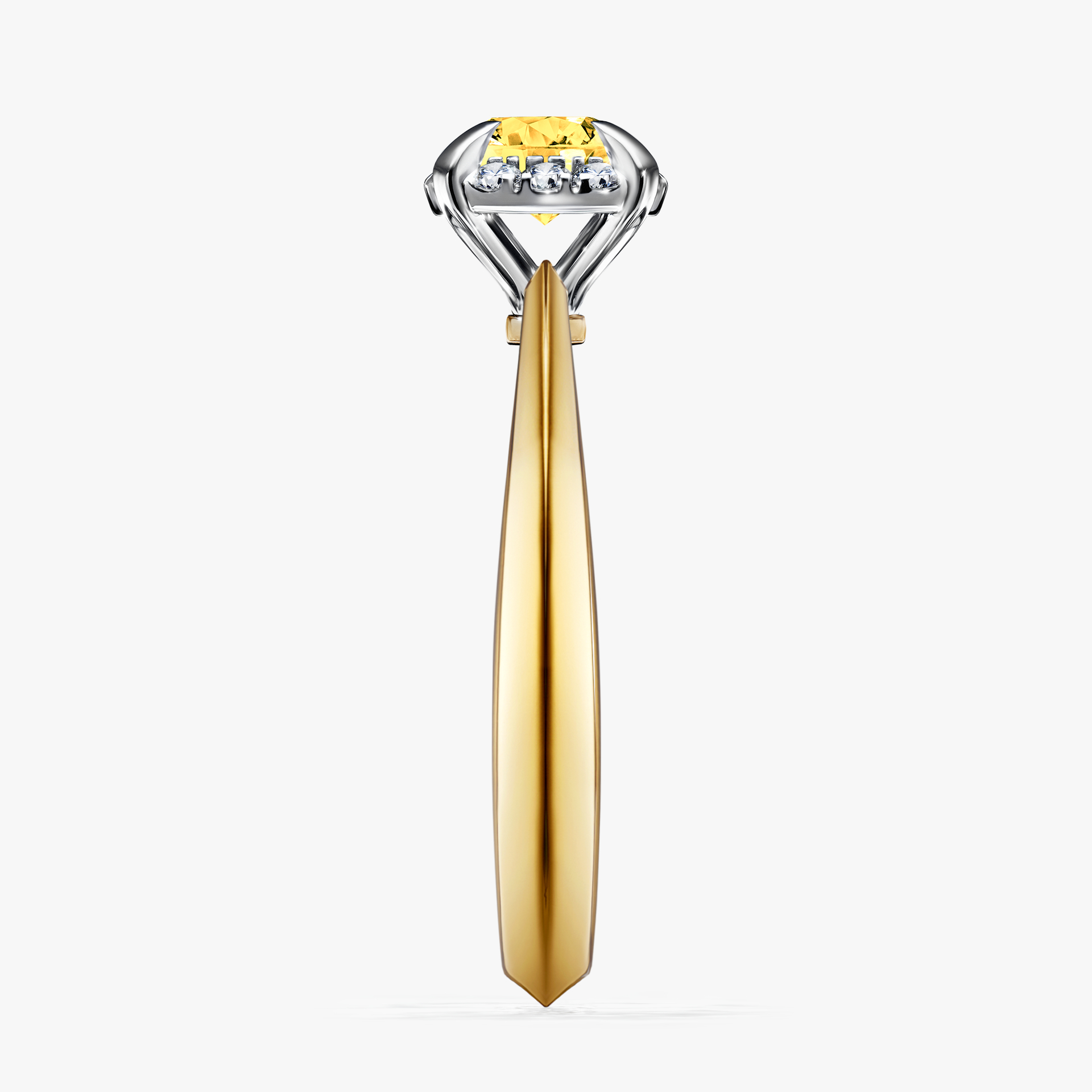 Pierścionek zaręczynowy My Beauty z żółtego złota z szafirem żółtym 0,62ct