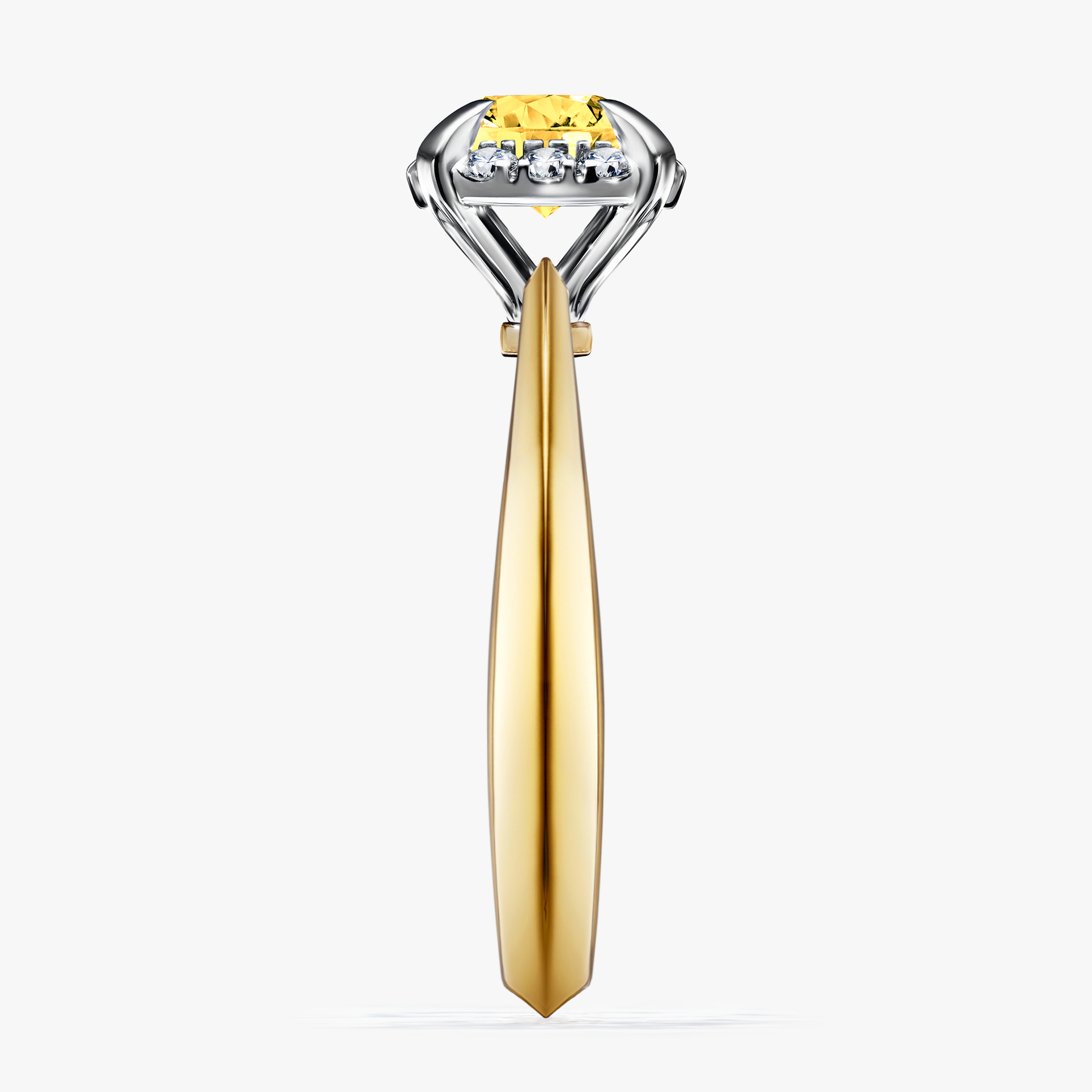 Pierścionek zaręczynowy My Beauty z żółtego złota z szafirem żółtym 0,98ct