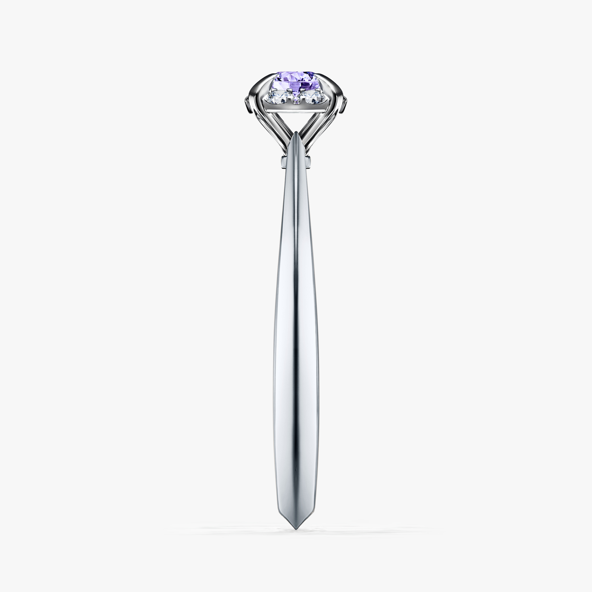 Pierścionek zaręczynowy My Beauty z białego złota z tanzanitem 0,14ct