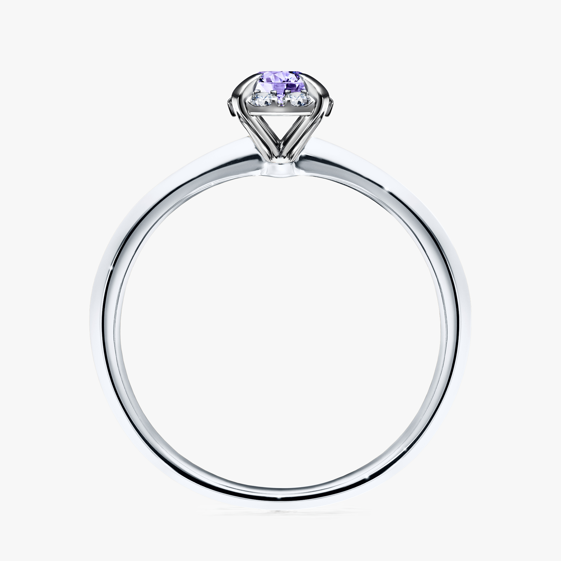 Pierścionek zaręczynowy My Beauty z białego złota z tanzanitem 0,33ct