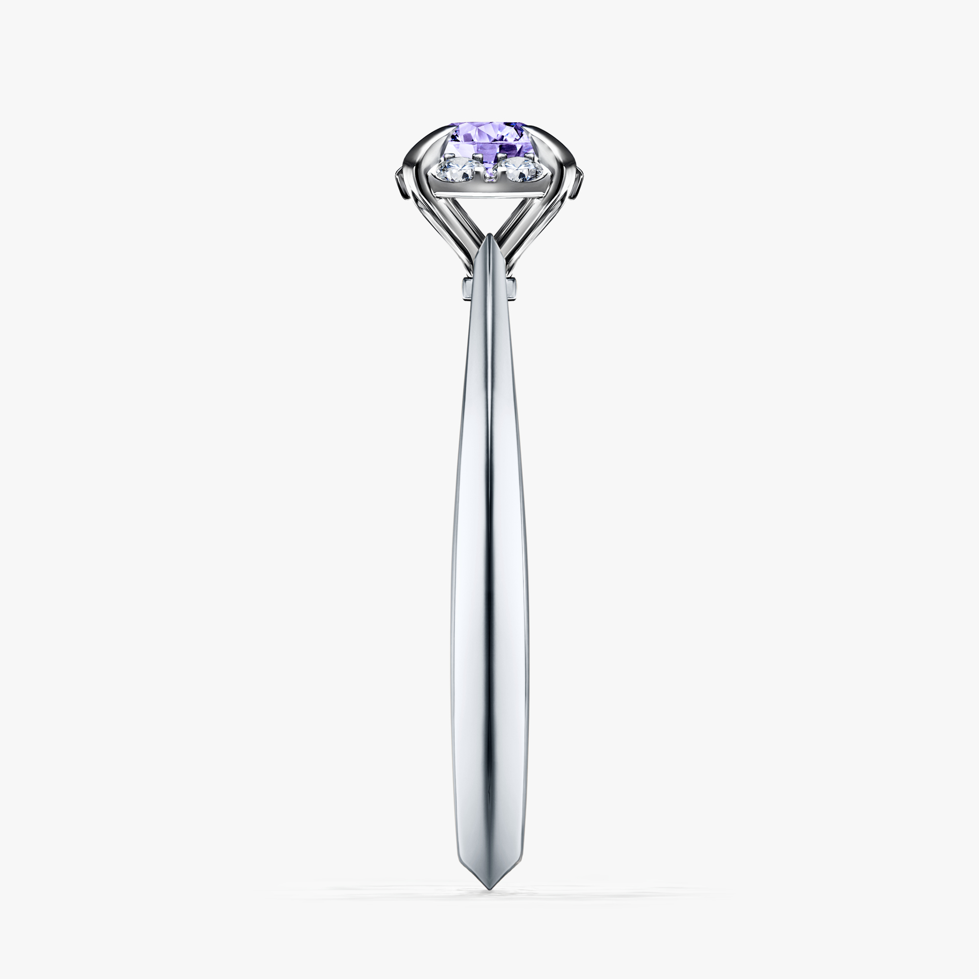 Pierścionek zaręczynowy My Beauty z białego złota z tanzanitem 0,33ct