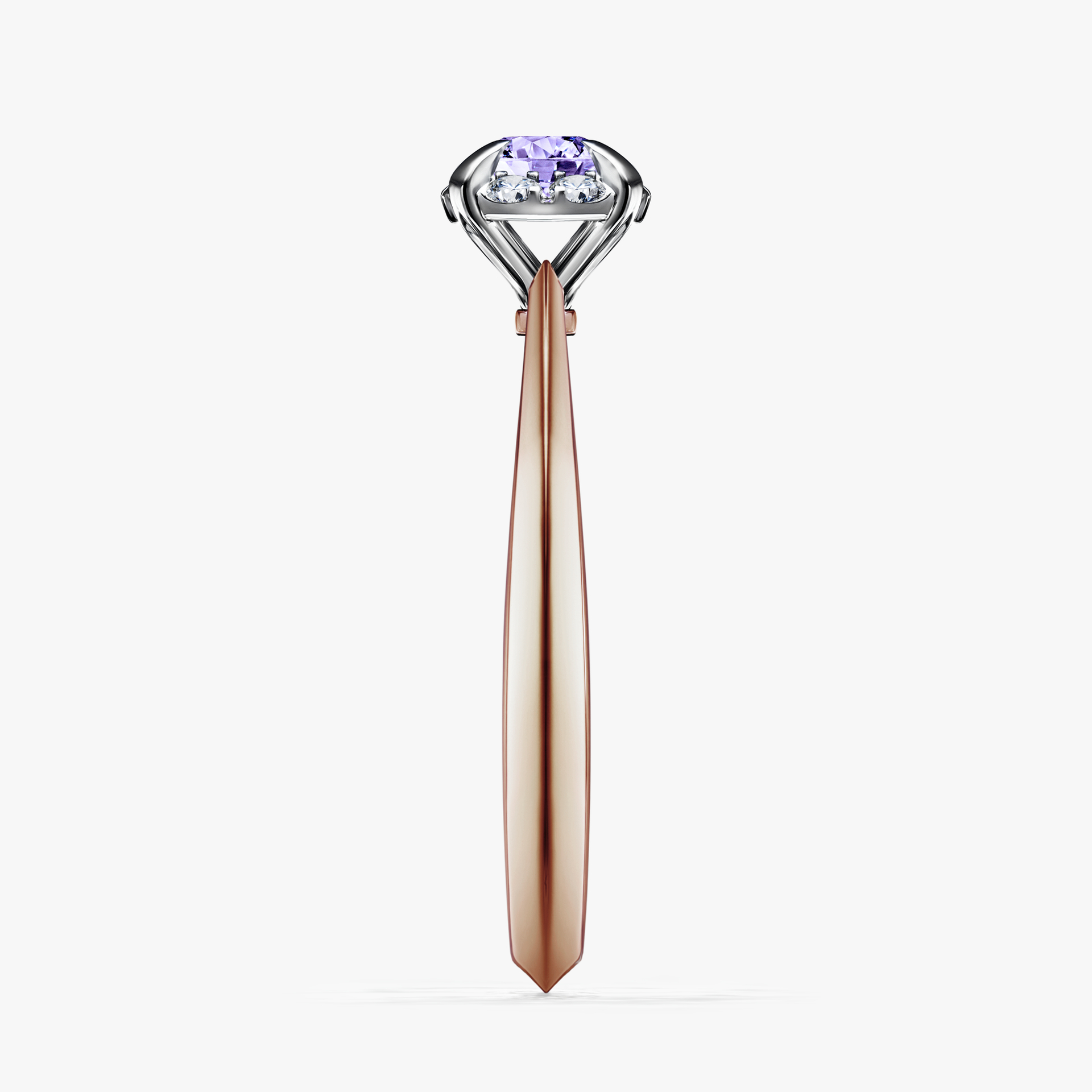 Pierścionek zaręczynowy My Beauty z różowego złota z tanzanitem 0,33ct