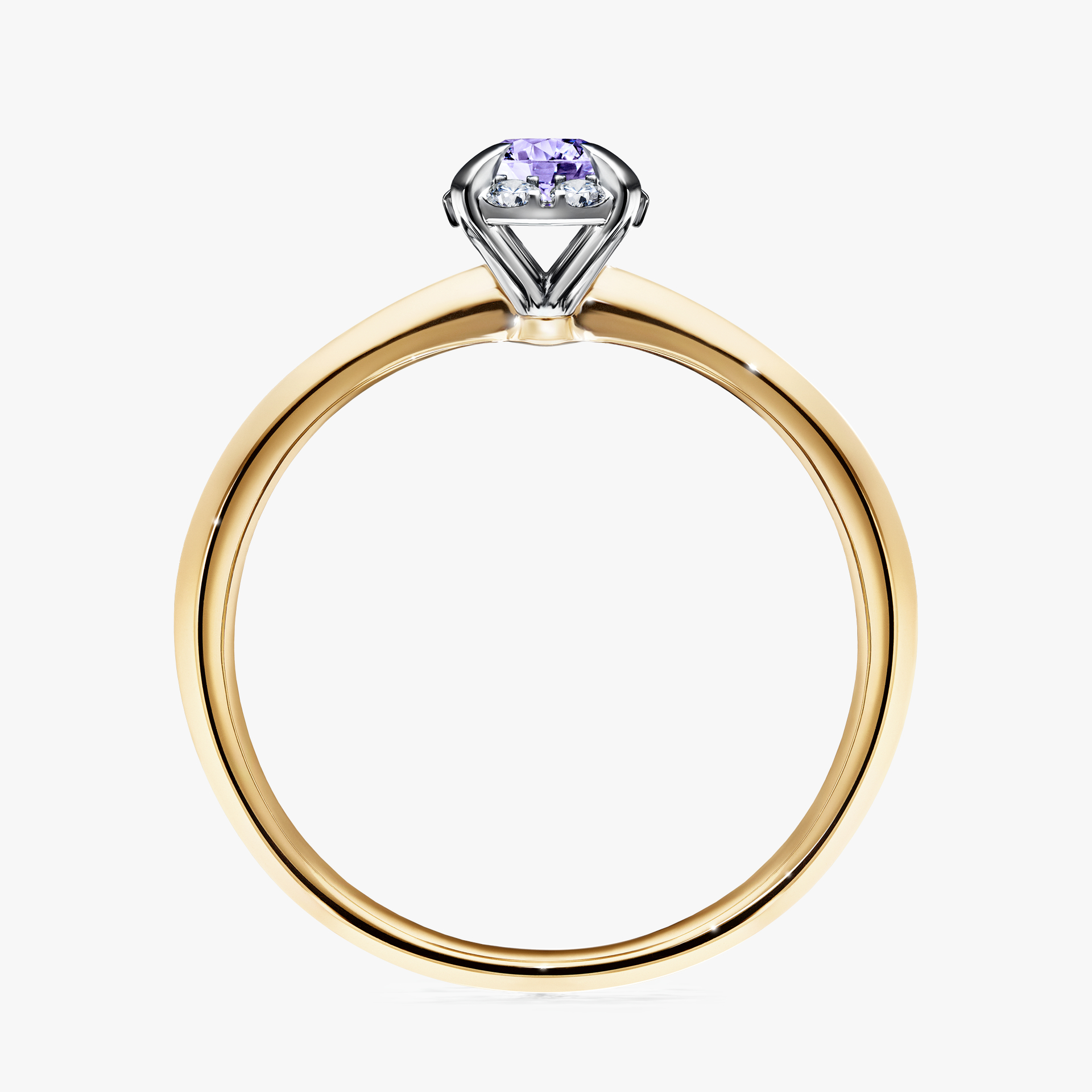 Pierścionek zaręczynowy My Beauty z żółtego złota z tanzanitem 0,33ct