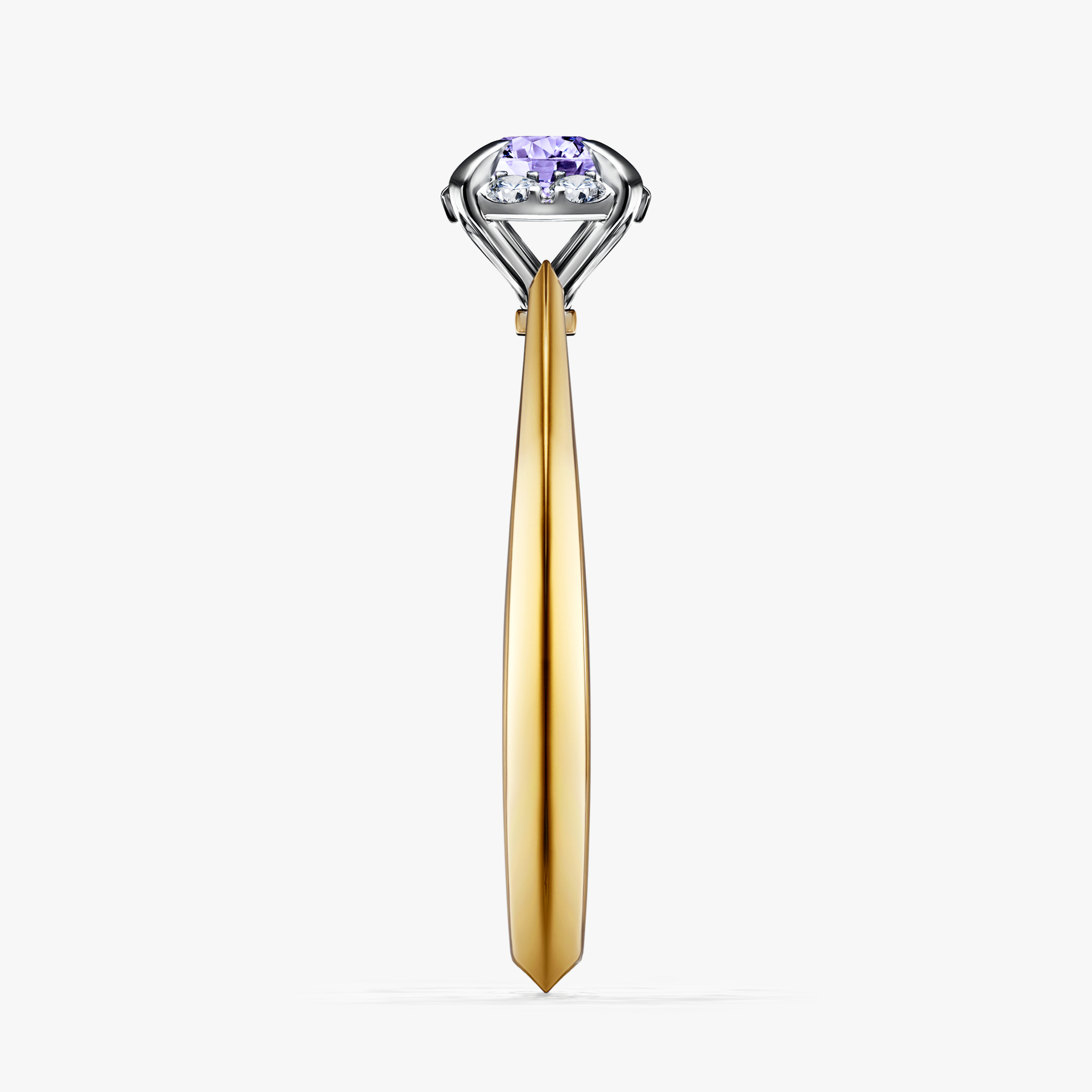 Pierścionek zaręczynowy My Beauty z żółtego złota z tanzanitem 0,33ct
