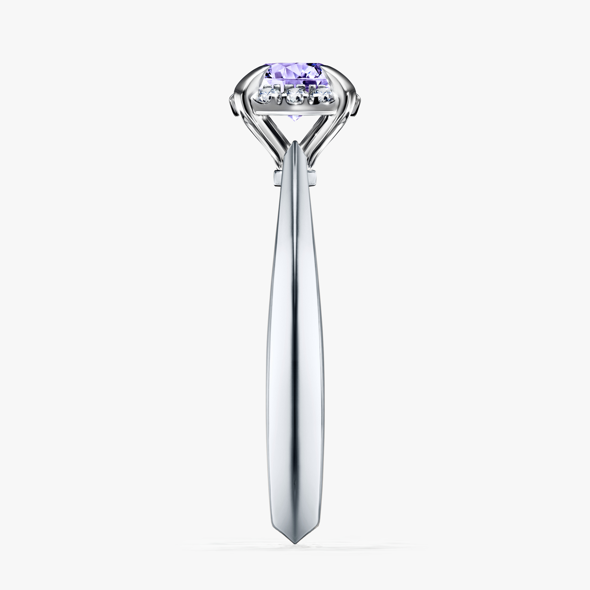 Pierścionek zaręczynowy My Beauty z białego złota z tanzanitem 0,62ct