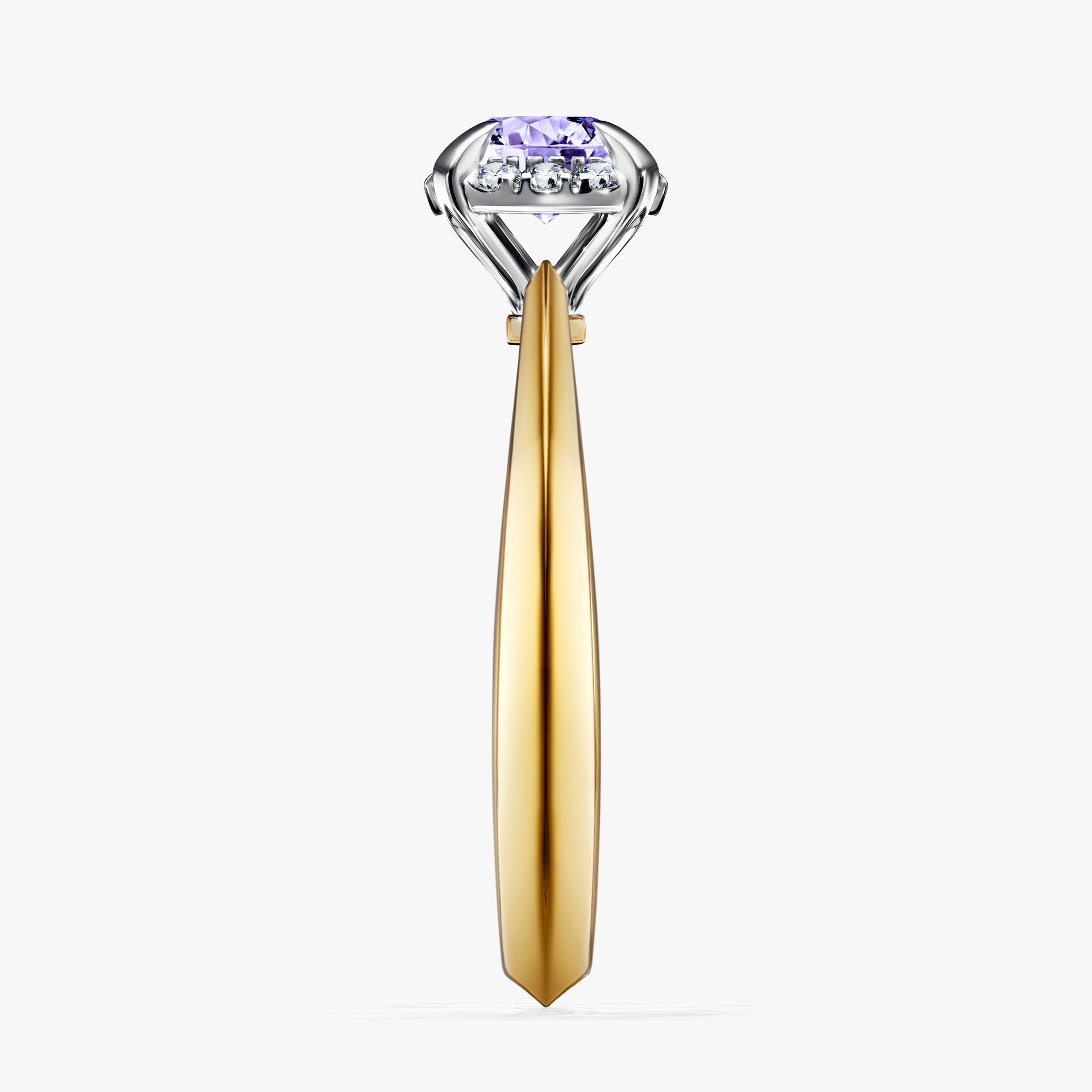 Pierścionek zaręczynowy My Beauty z żółtego złota z tanzanitem 0,62ct