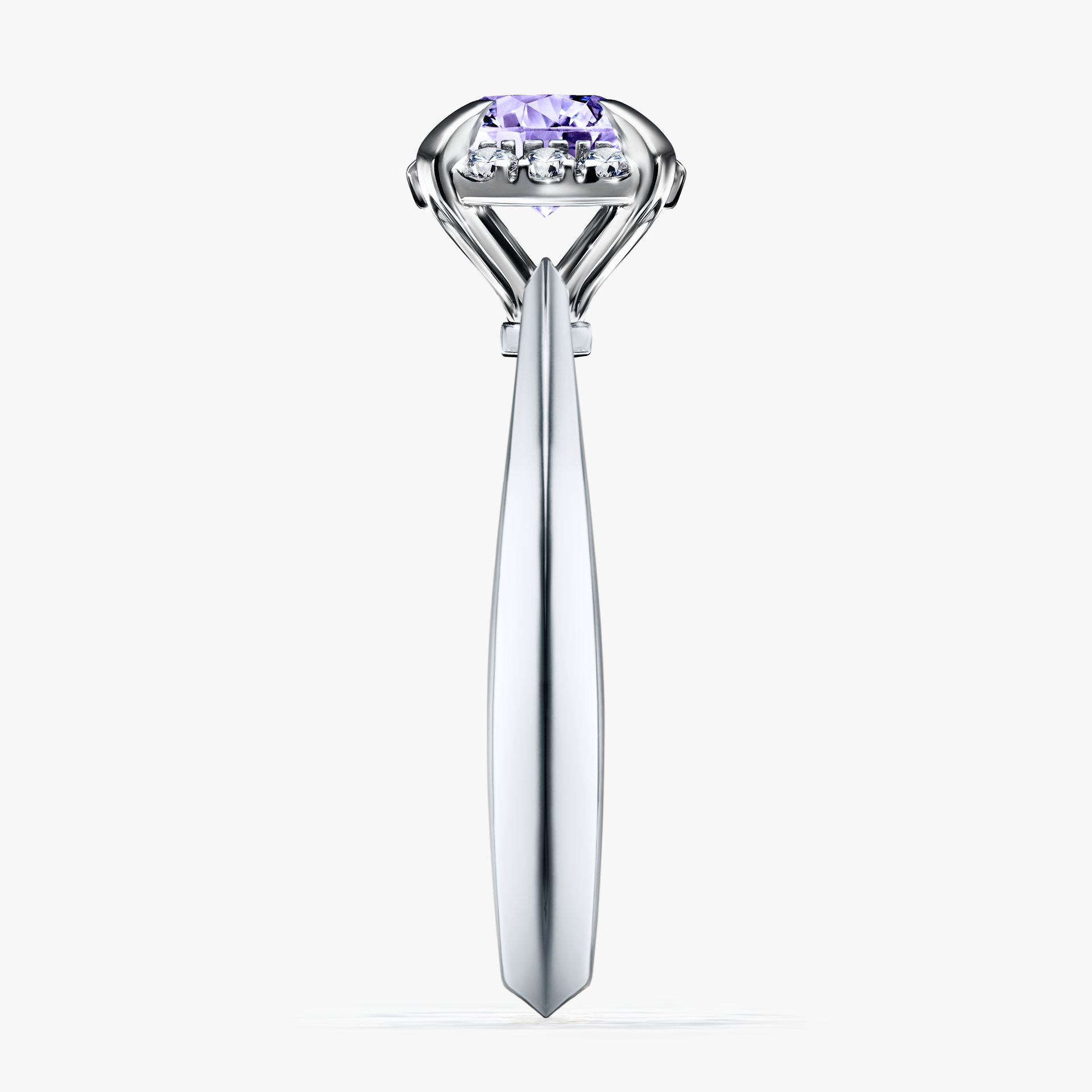 Pierścionek zaręczynowy My Beauty z białego złota z tanzanitem 0,98ct