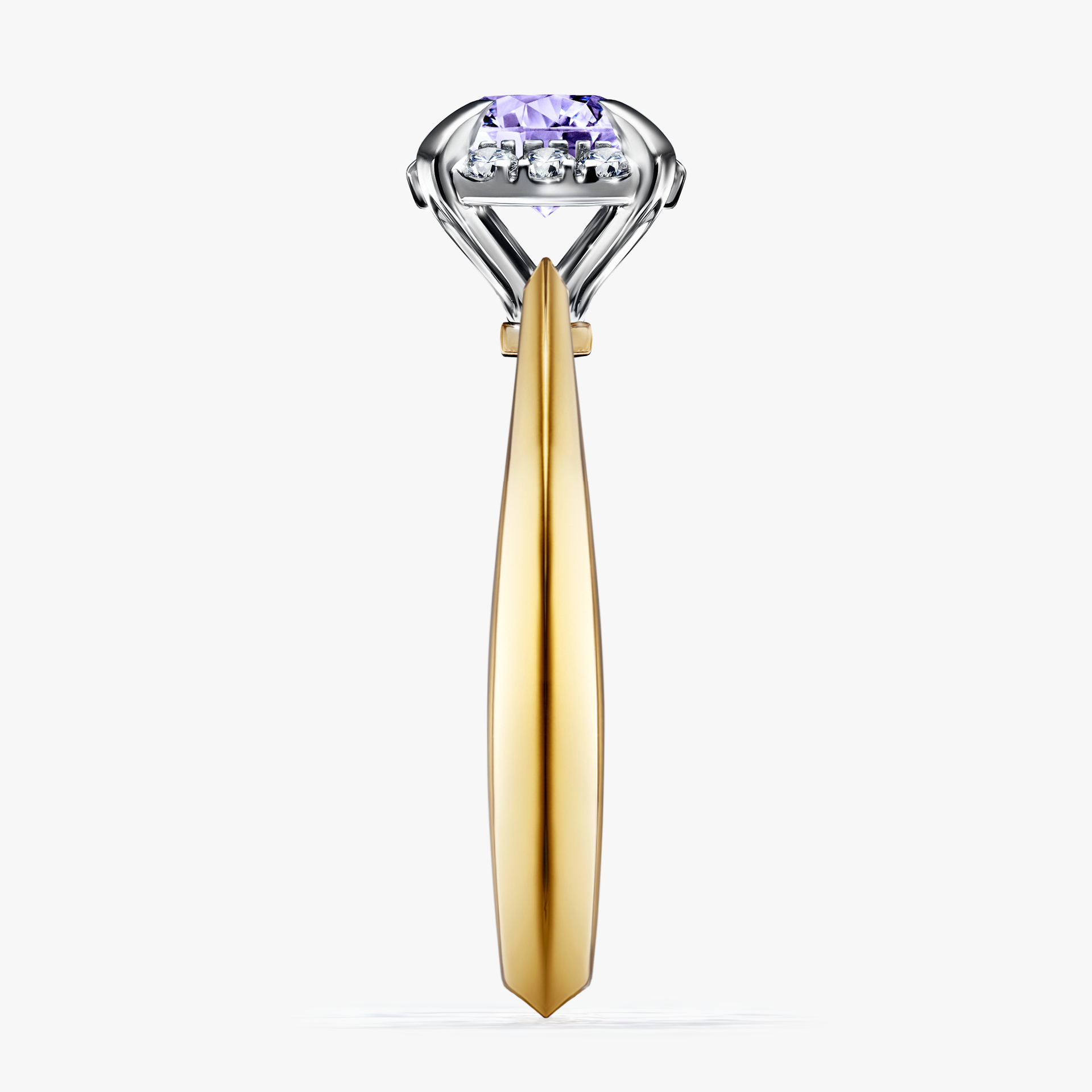 Pierścionek zaręczynowy My Beauty z żółtego złota z tanzanitem 0,98ct