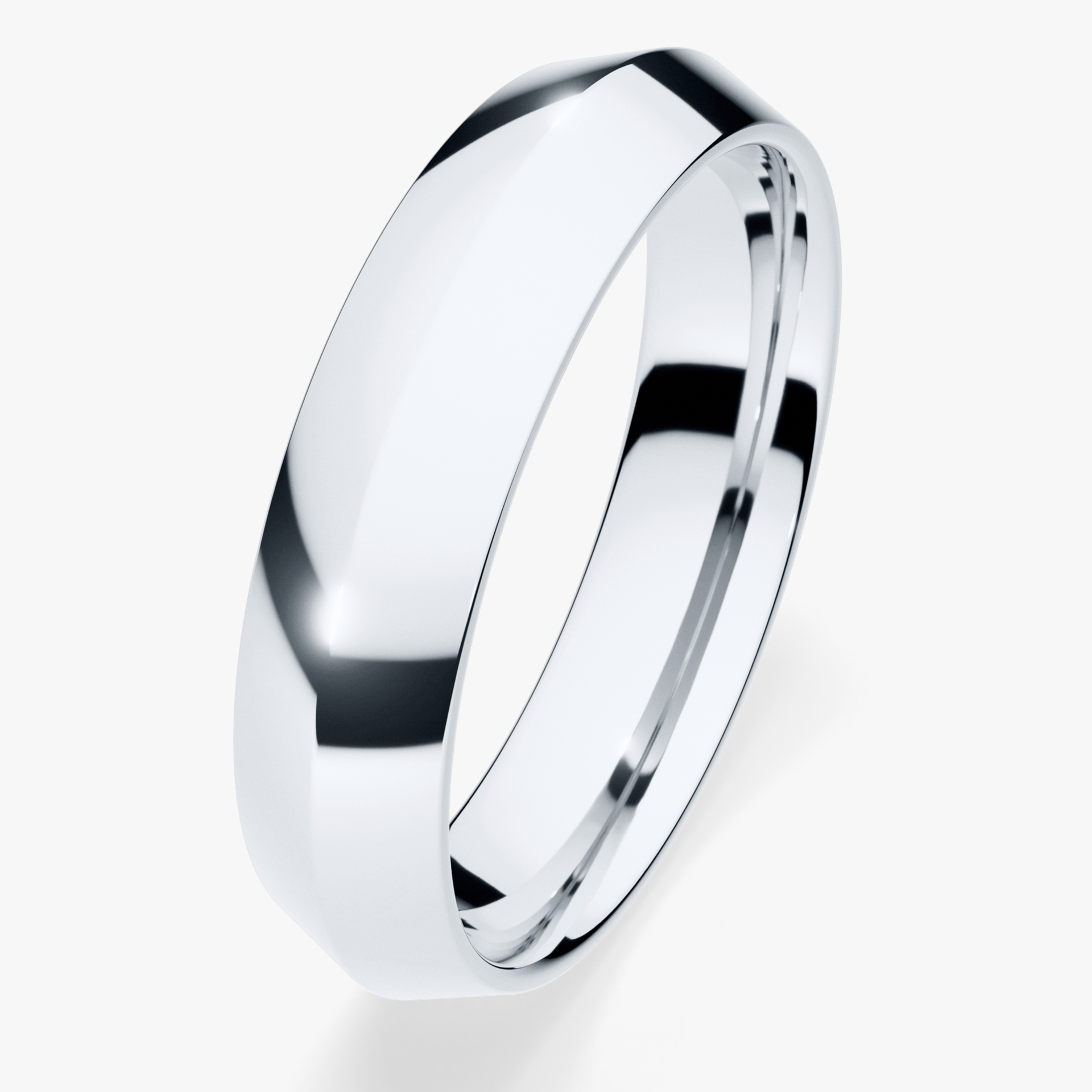 Obrączka ślubna Classica z białego złota 4,5mm