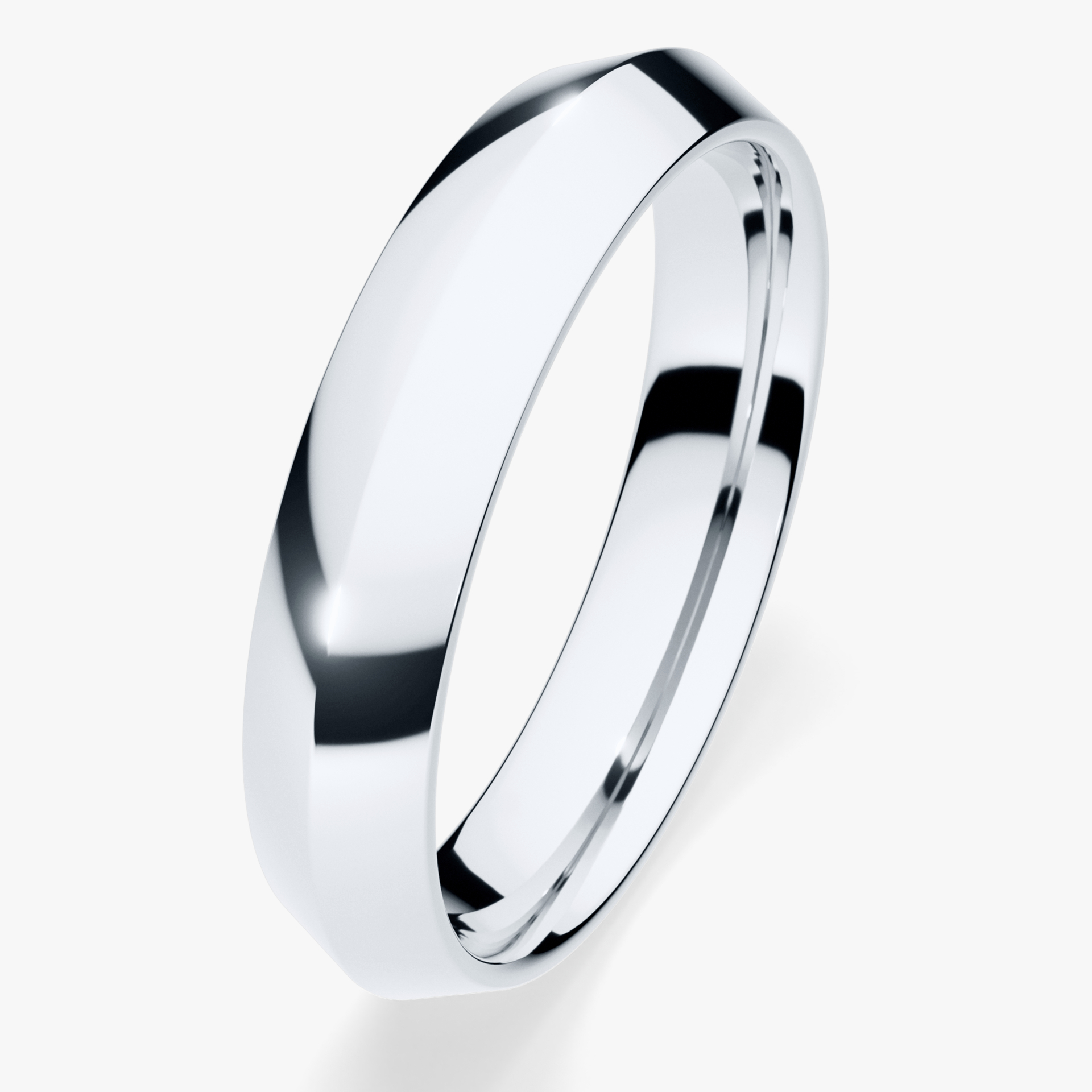 Obrączka ślubna Classica z białego złota 4mm