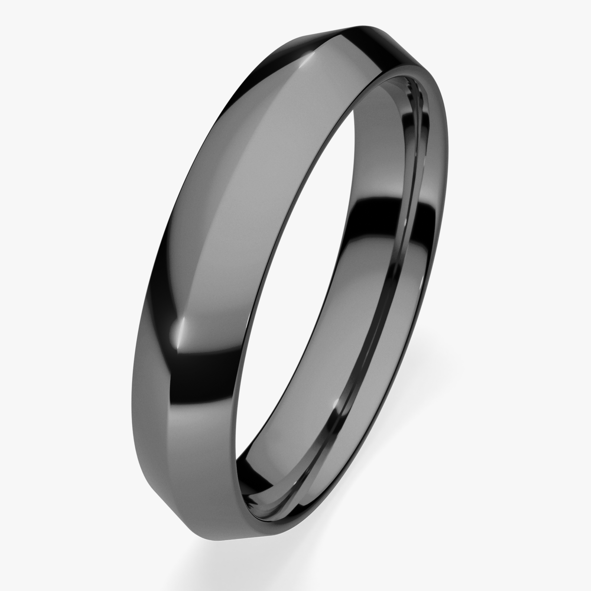 Obrączka ślubna Classica z czarnego złota 4mm