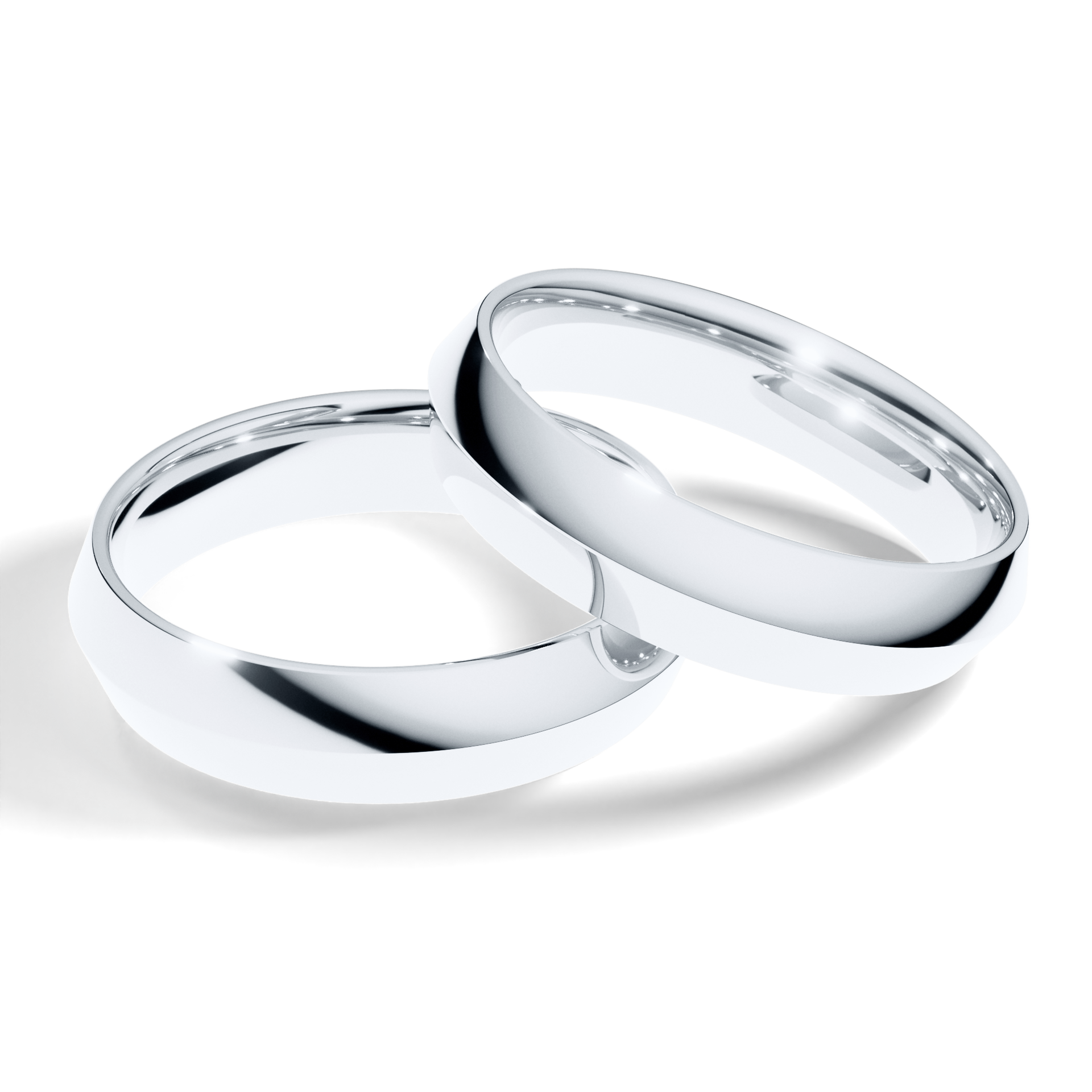 Obraczki slubne classica 4 5 mm z bialego zlota 04