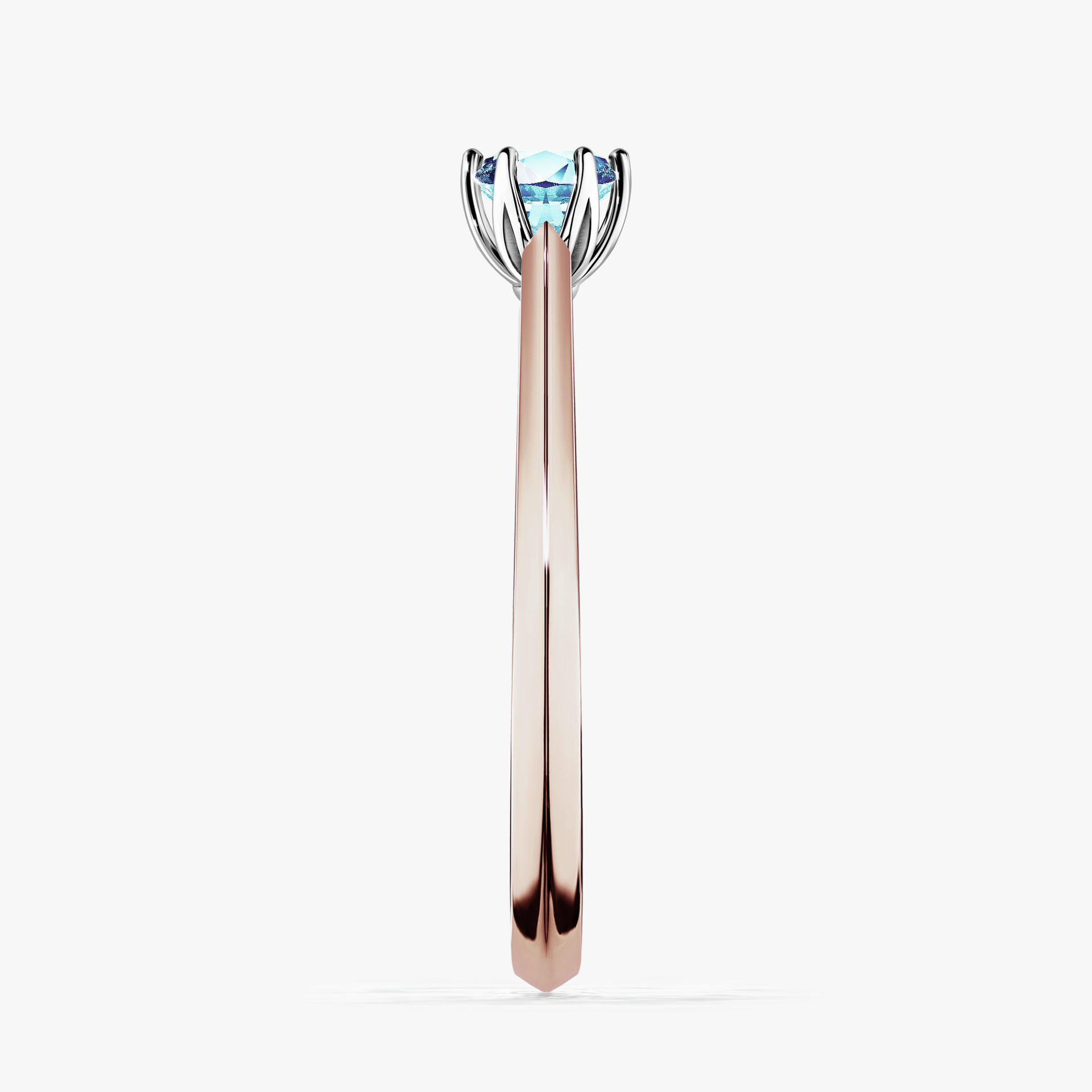 Pierścionek zaręczynowy My Daisy z różowego złota z akwamarynem 0,25ct