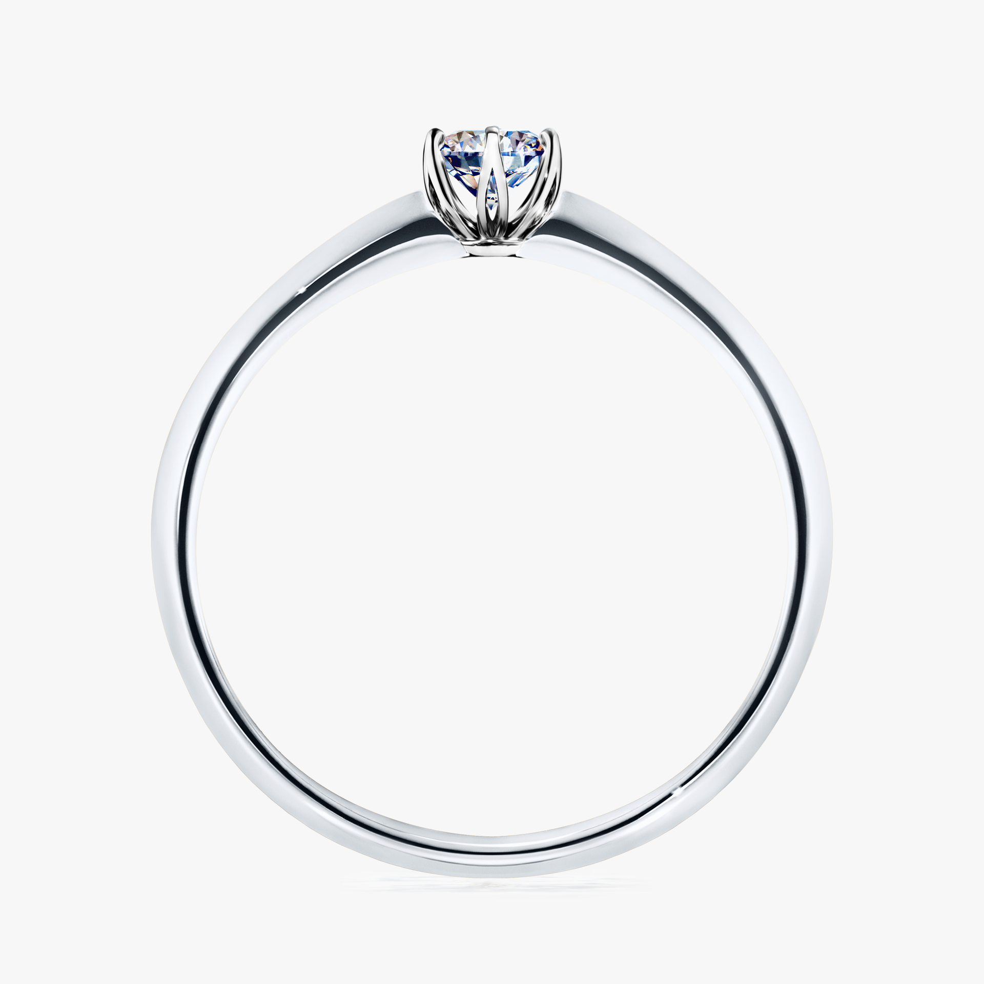 Pierścionek zaręczynowy My Daisy z białego złota z diamentem laboratoryjnym 0,17ct