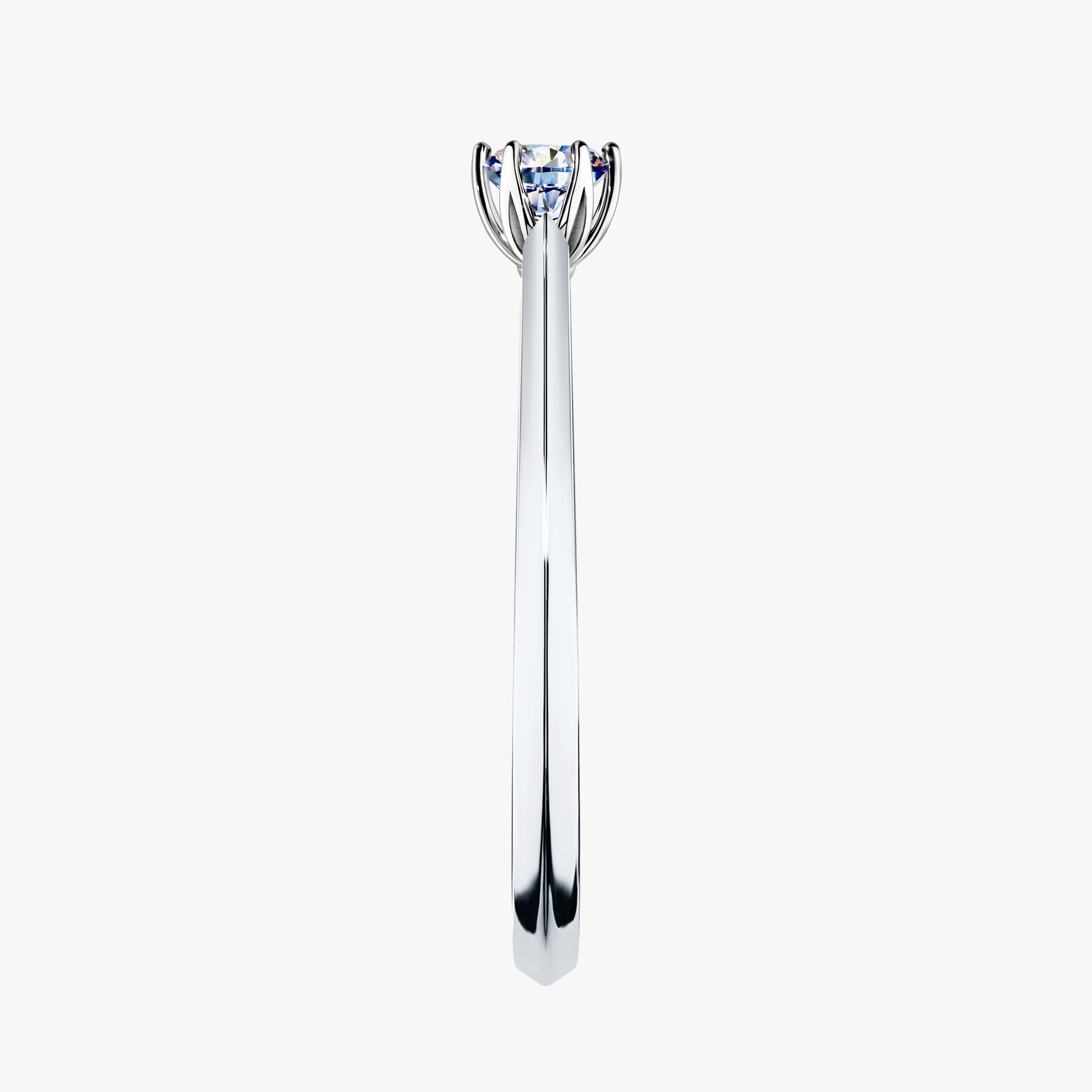 Pierścionek zaręczynowy My Daisy z białego złota z diamentem laboratoryjnym 0,17ct