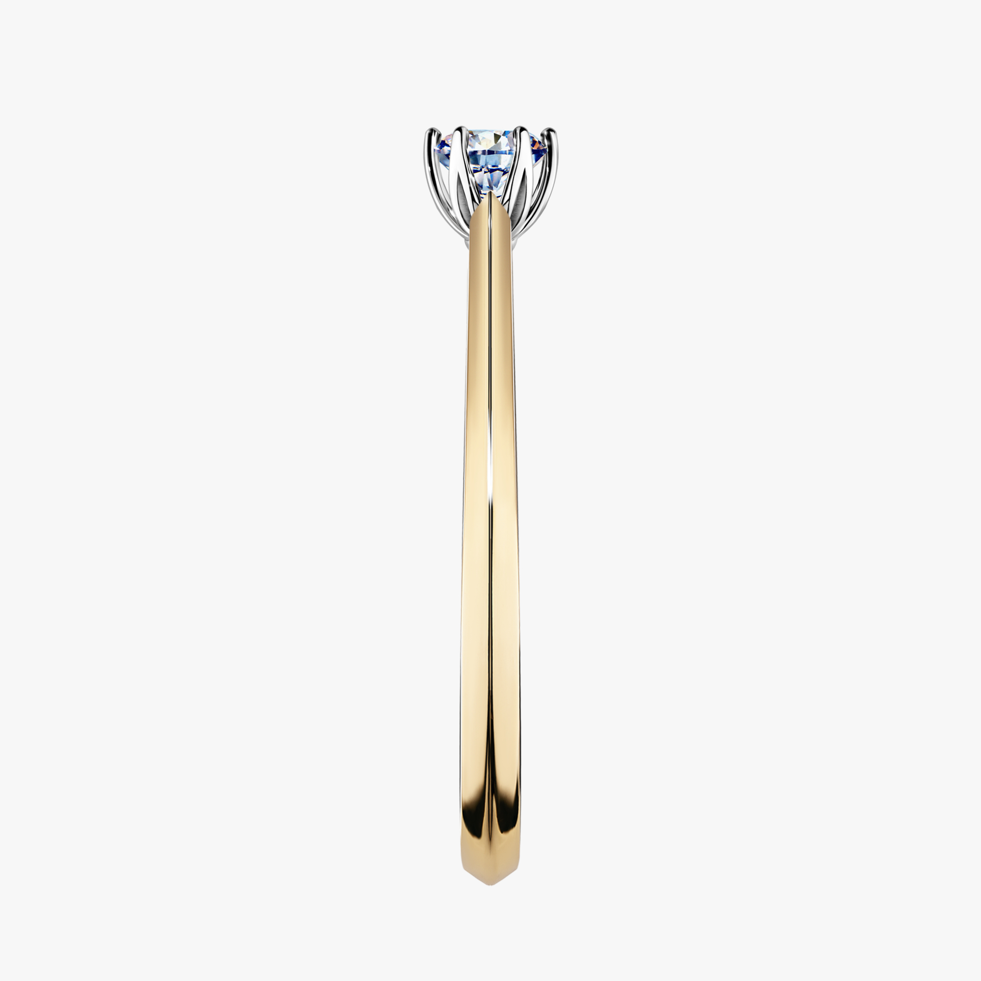 Pierścionek zaręczynowy My Daisy z żółtego złota z diamentem naturalnym 0,17ct