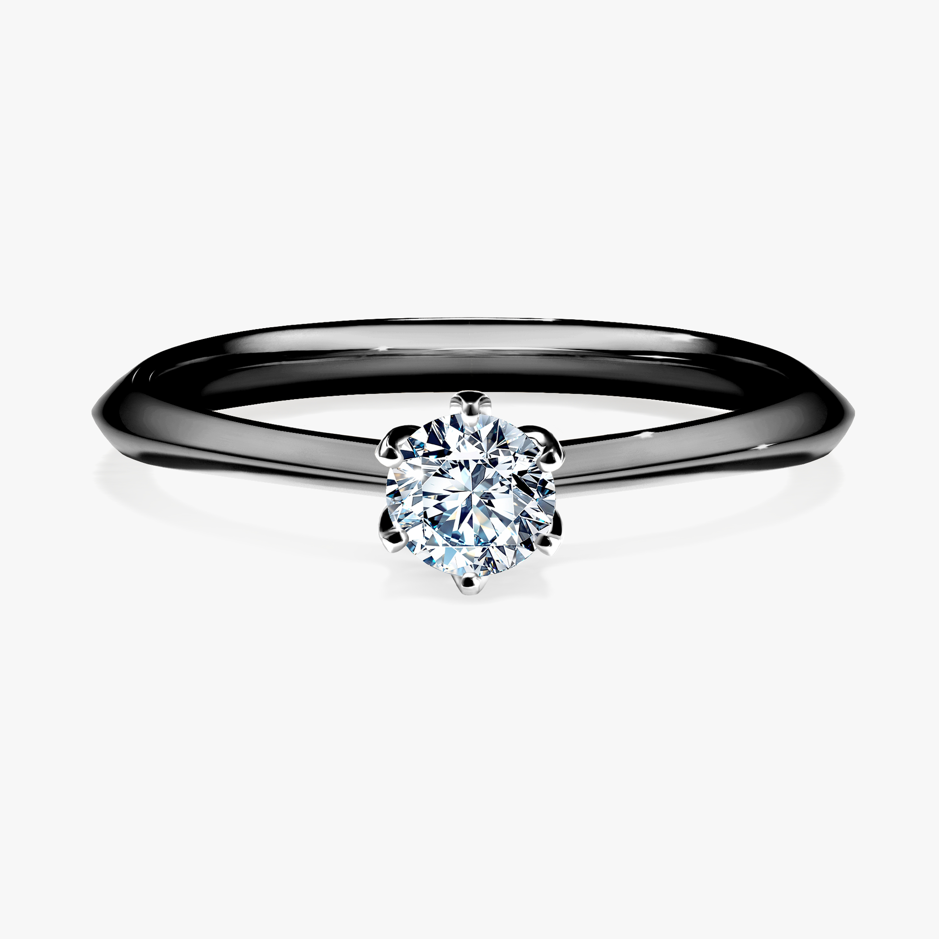 Pierścionek zaręczynowy My Daisy z czarnego złota z diamentem naturalnym 0,25ct