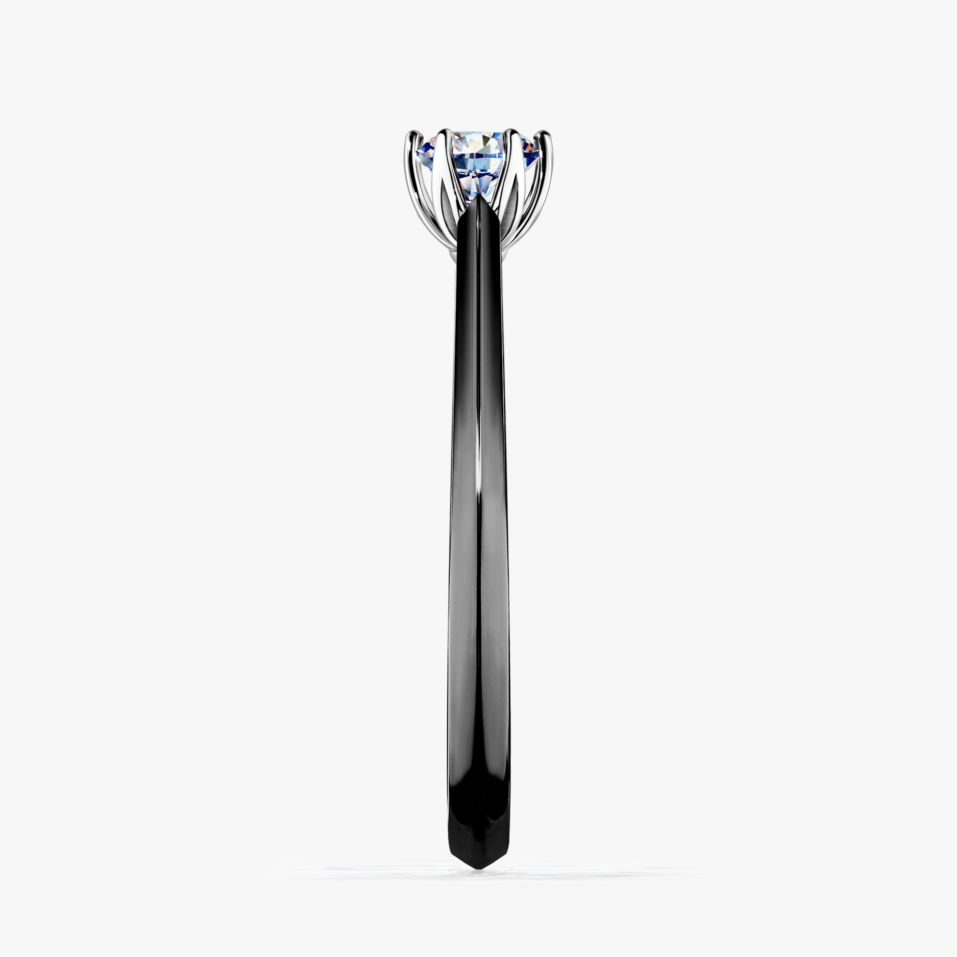 Pierścionek zaręczynowy My Daisy z czarnego złota z diamentem naturalnym 0,25ct