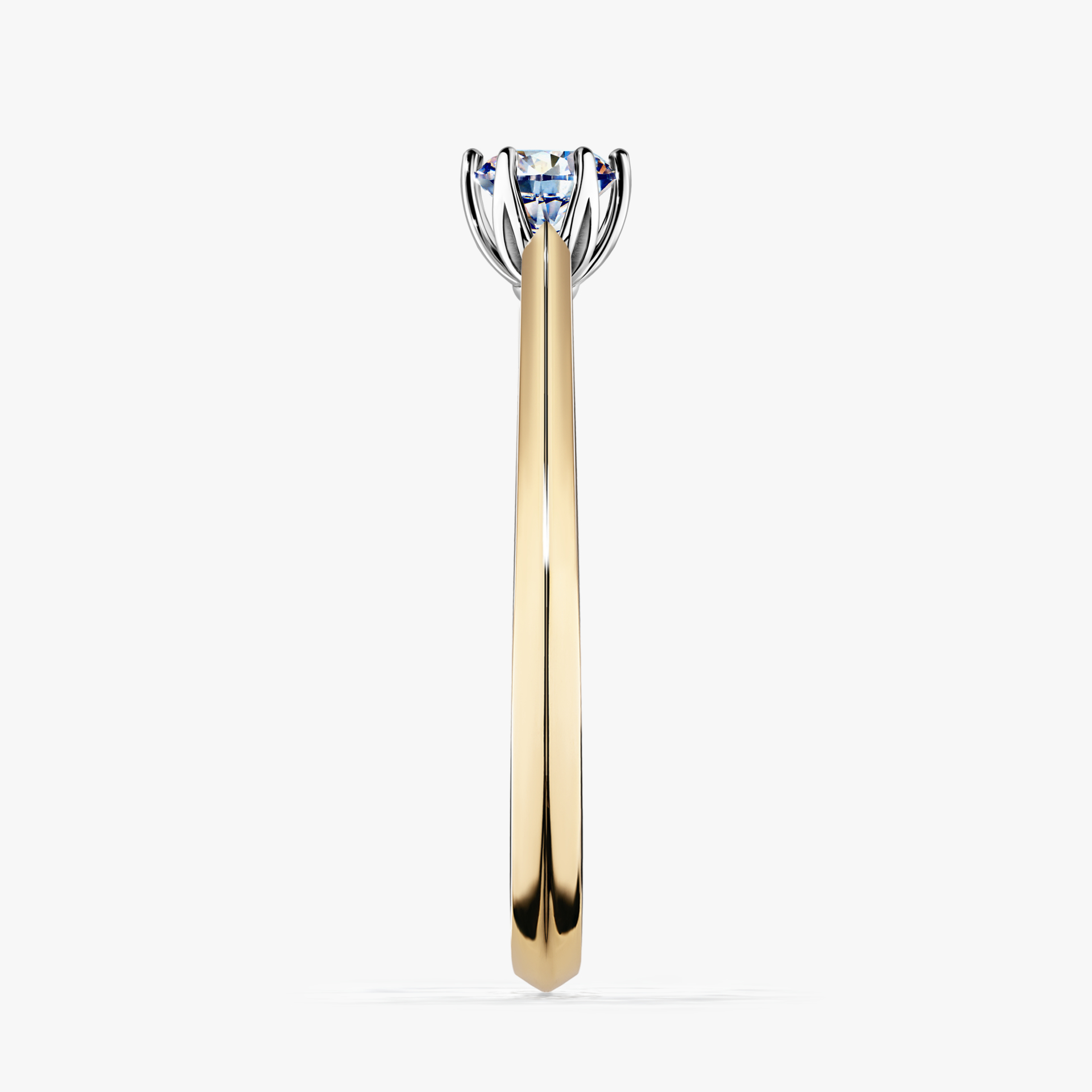 Pierścionek zaręczynowy My Daisy z żółtego złota z diamentem laboratoryjnym 0,25ct